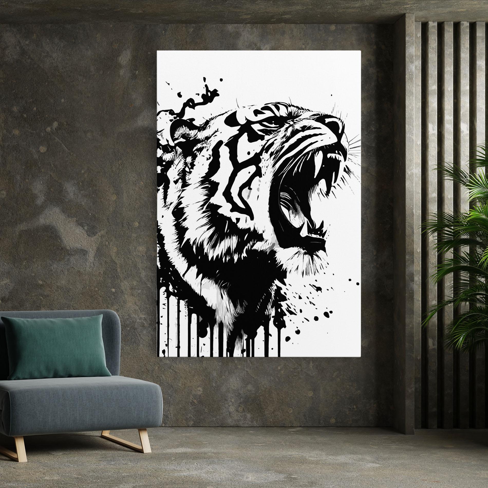 Картина на платно Ink Art Tiger mockup 7