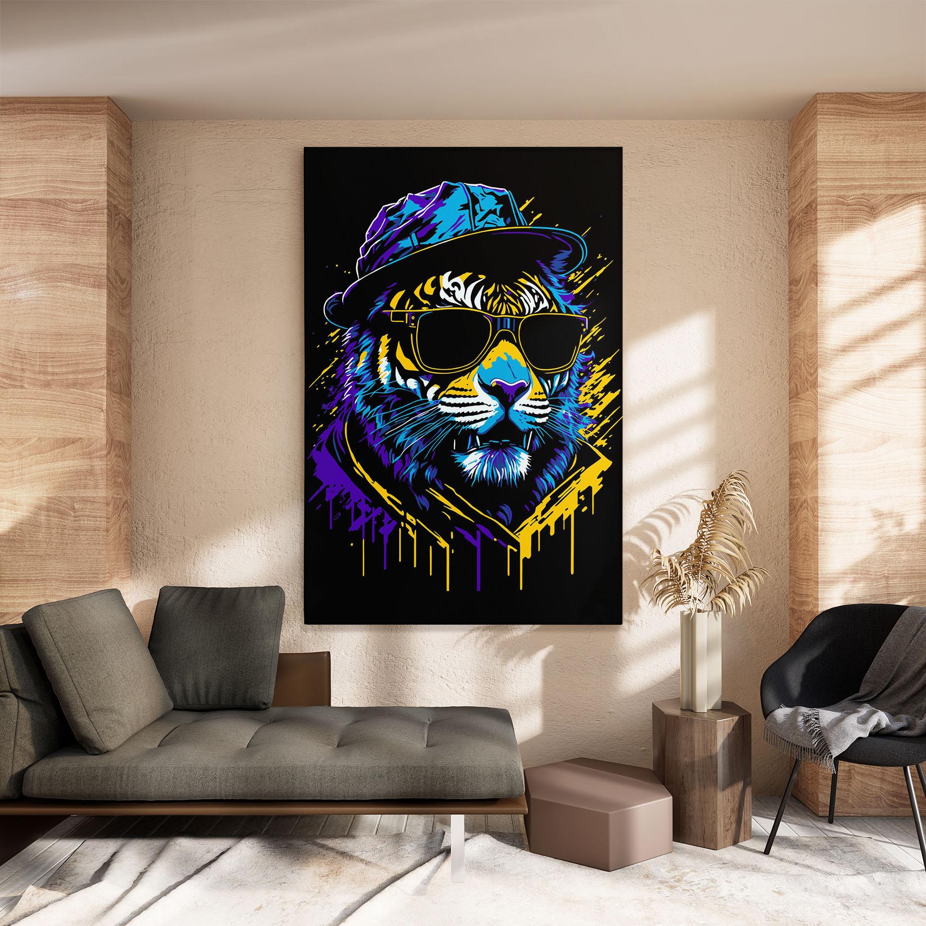 Картина на платно Glasses Tiger mockup 8