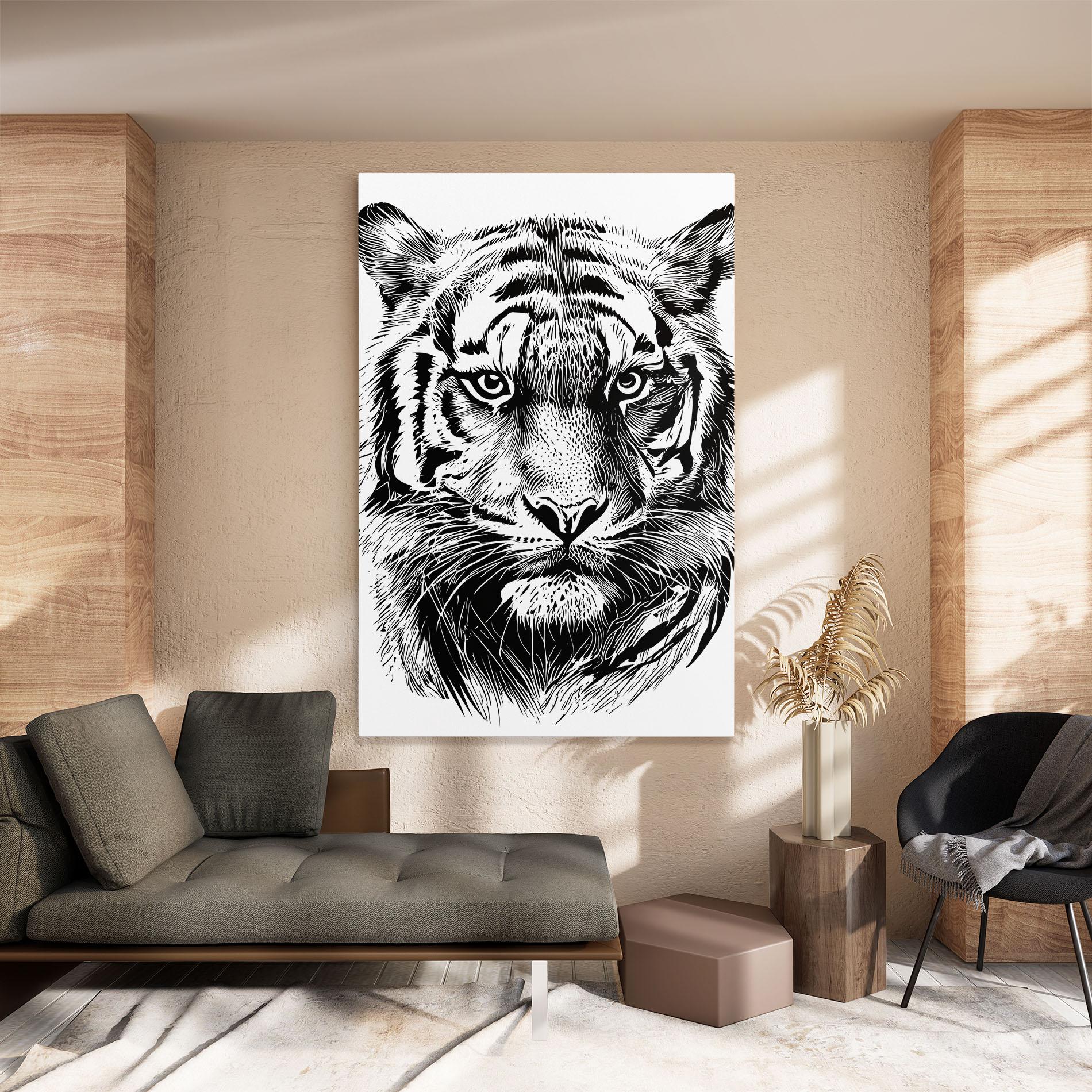 Картина на платно Pretty Tiger Head mockup 8