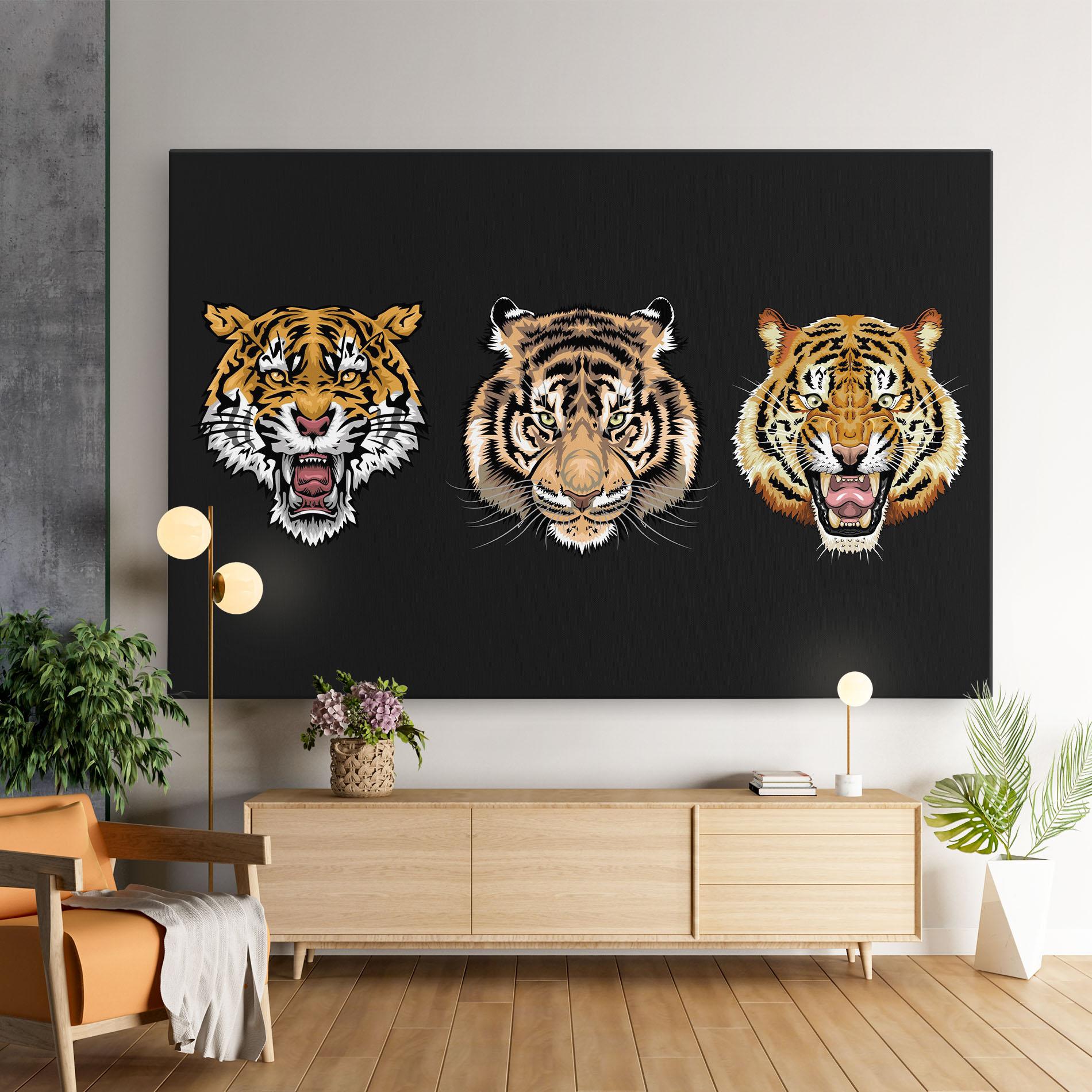 Картина на платно 3 Tigers mockup 9