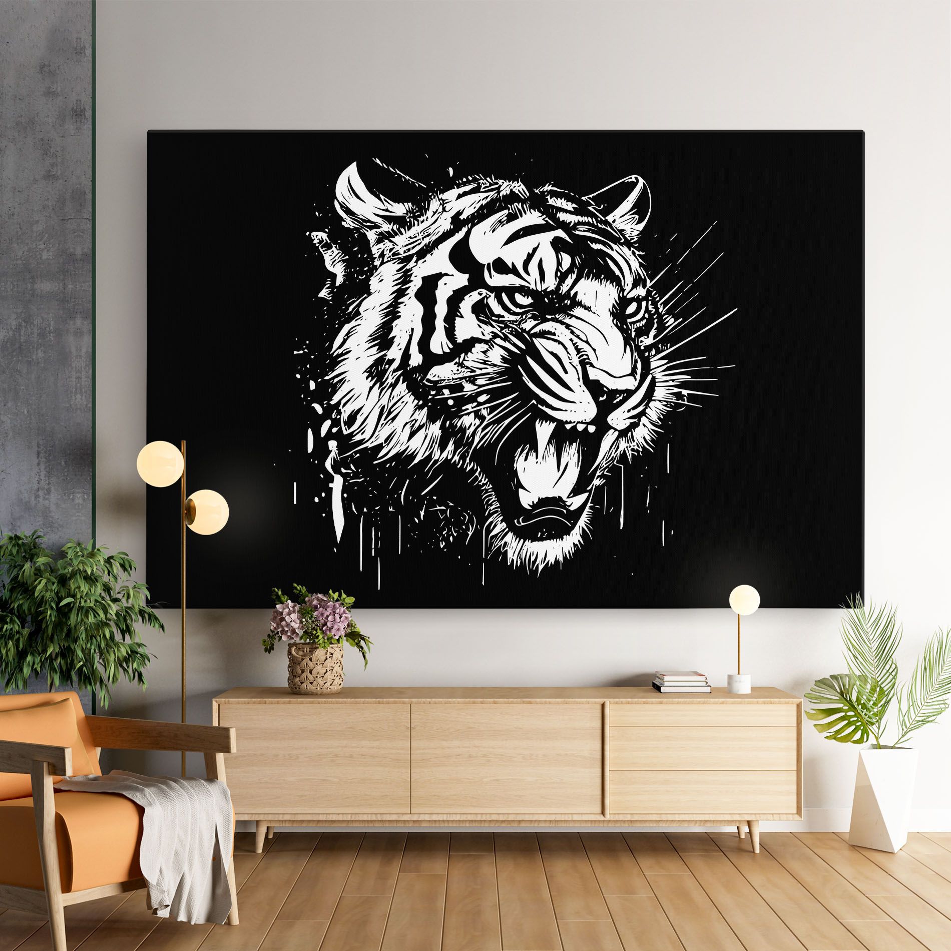 Angry Tiger Head mockup 9