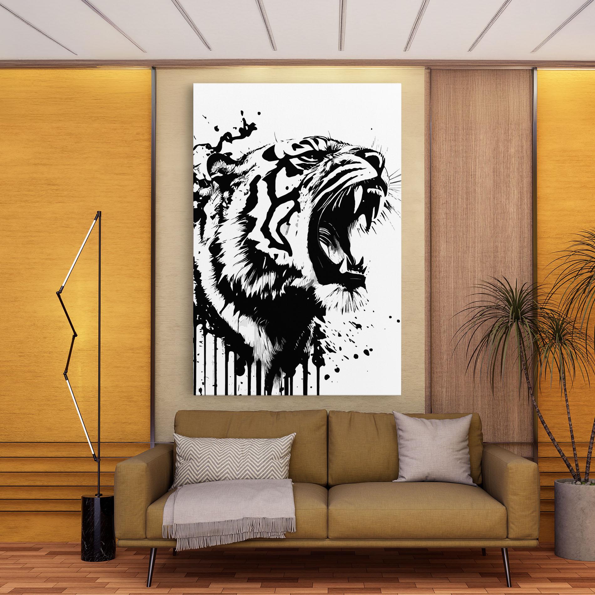 Картина на платно Ink Art Tiger mockup 9