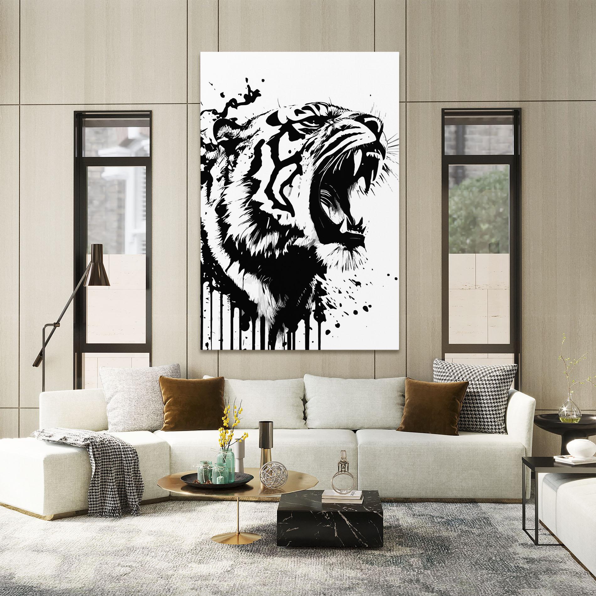 Картина на платно Ink Art Tiger mockup 2