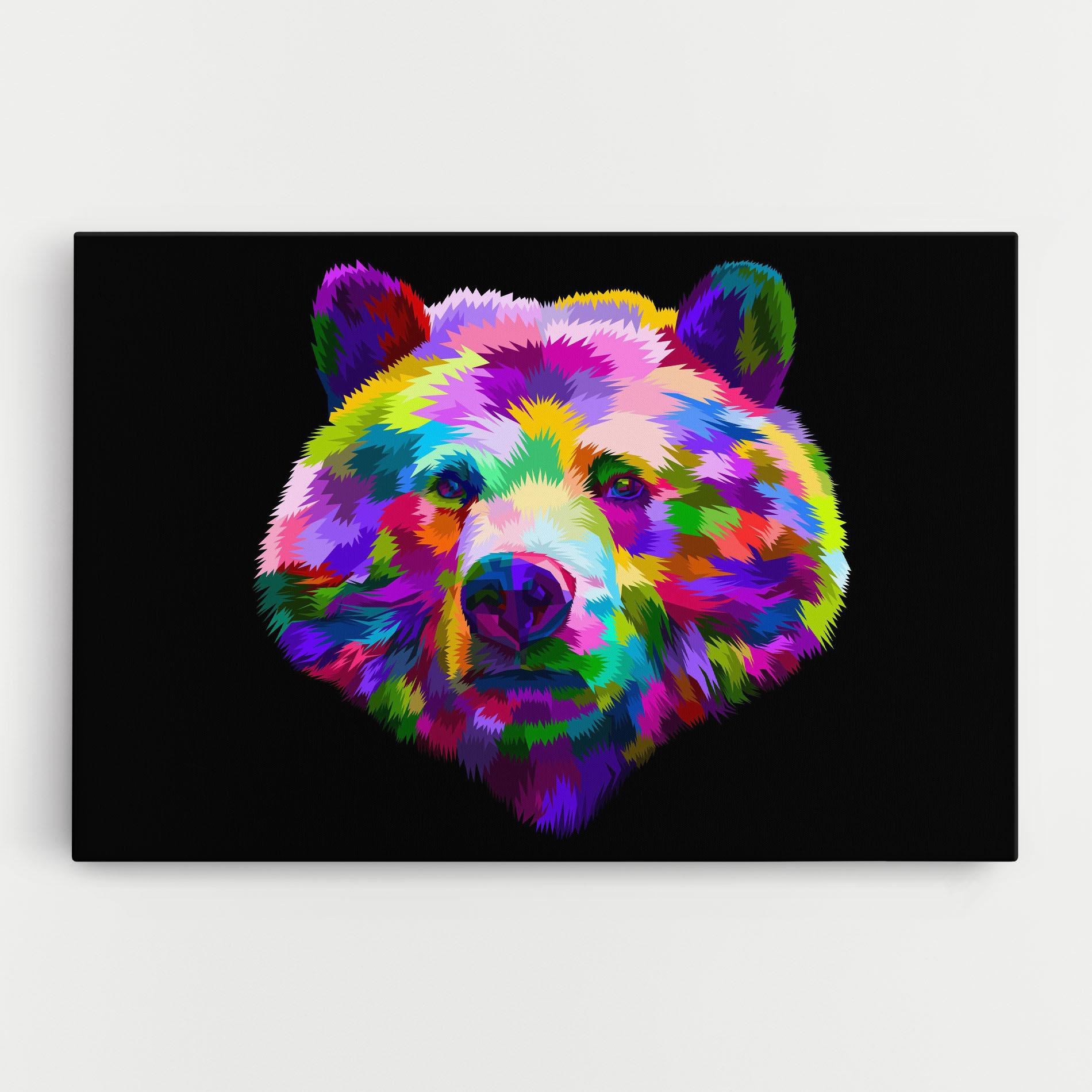 Картина на платно Bear Head Art mockup 0