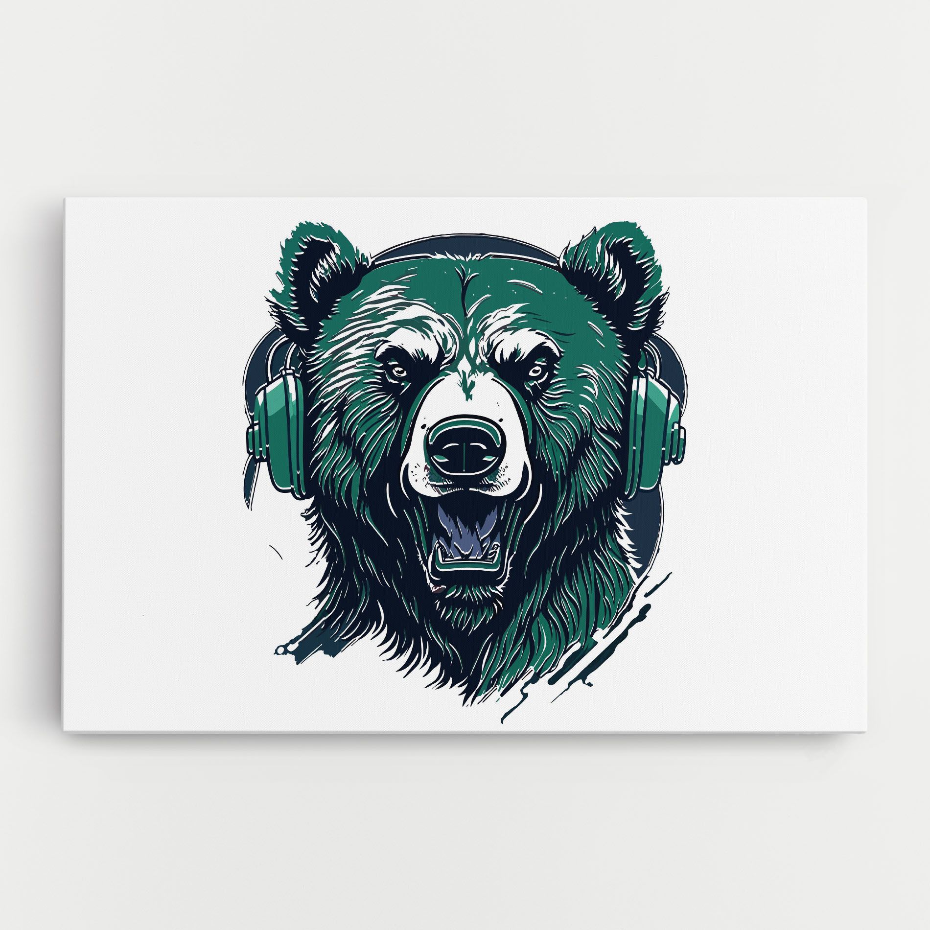 Green Music Bear mockup 0