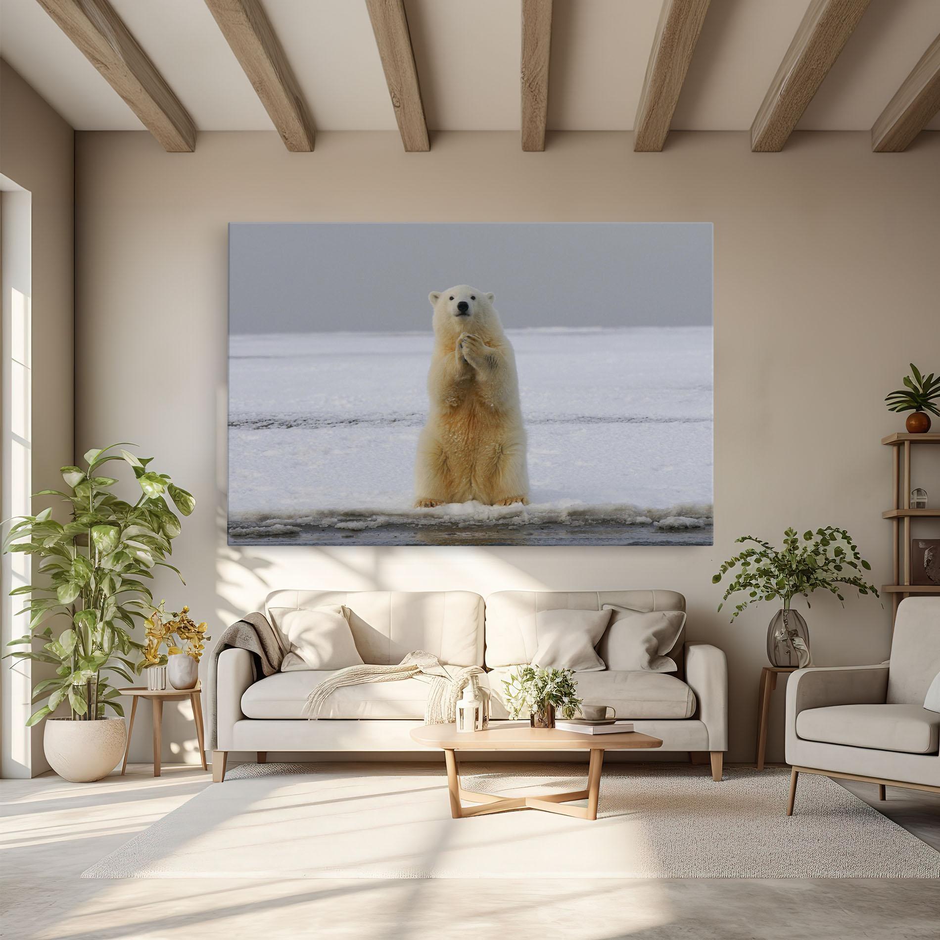 Картина на платно Icebear Praying mockup 6
