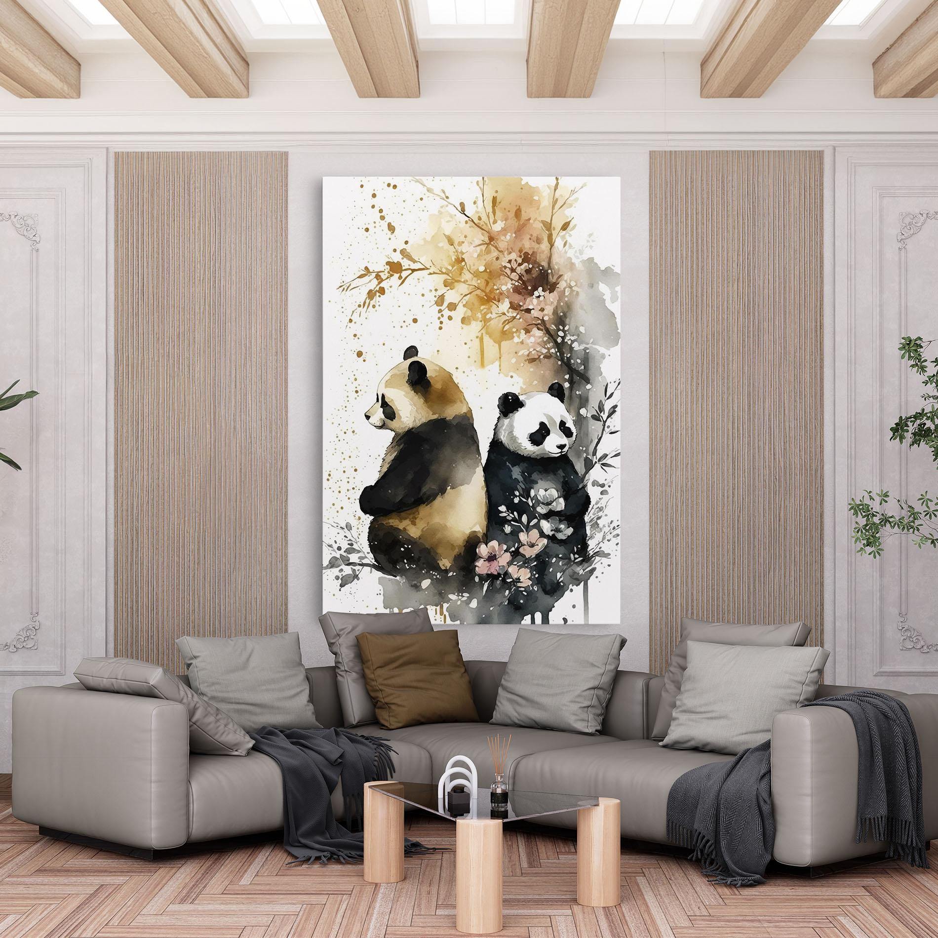 Картина на платно Gold Panda Art mockup 6