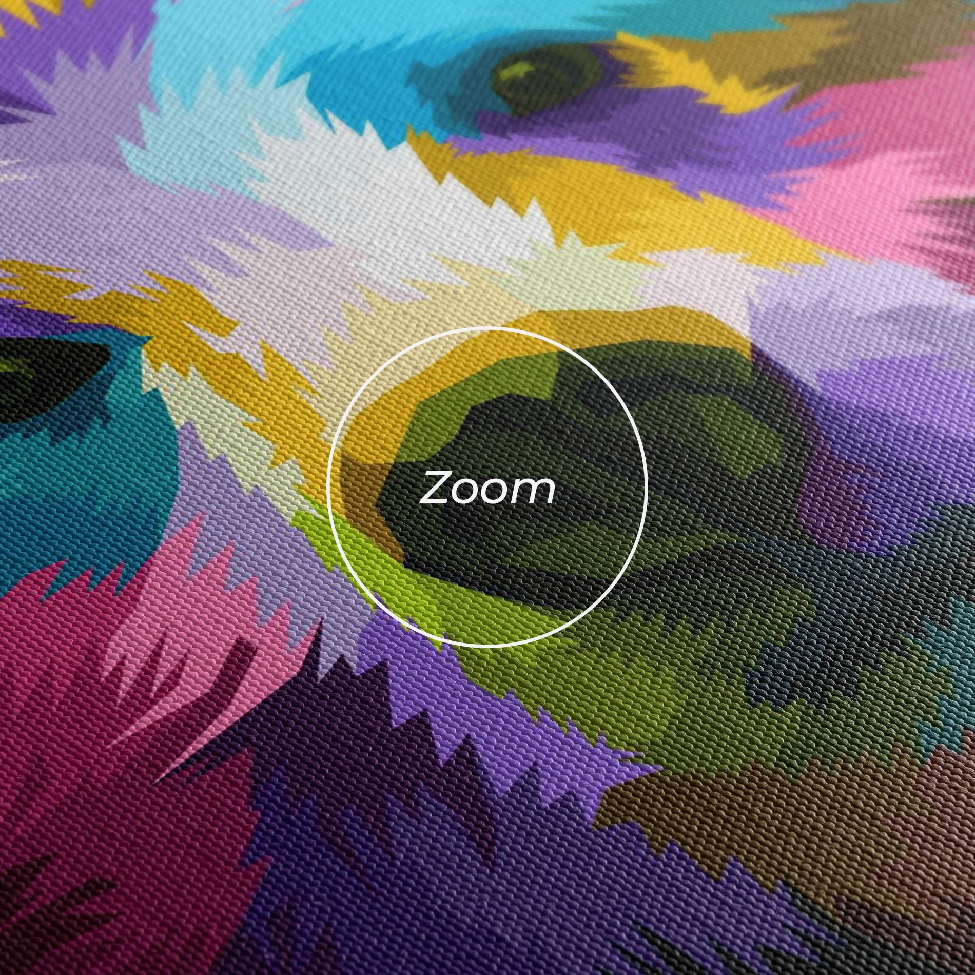 Картина на платно Colorful Bear Head mockup 3