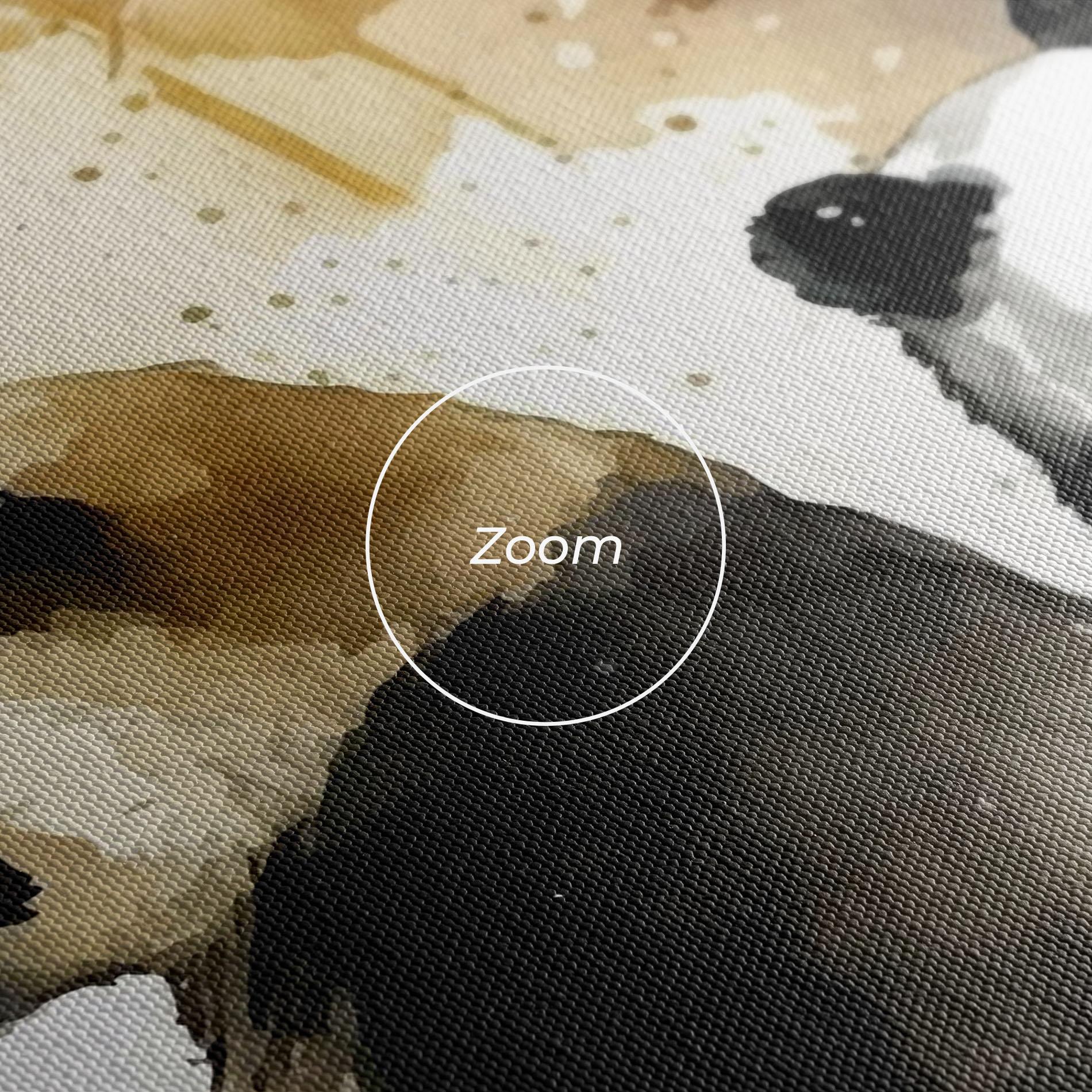 Картина на платно Gold Panda Art mockup 3