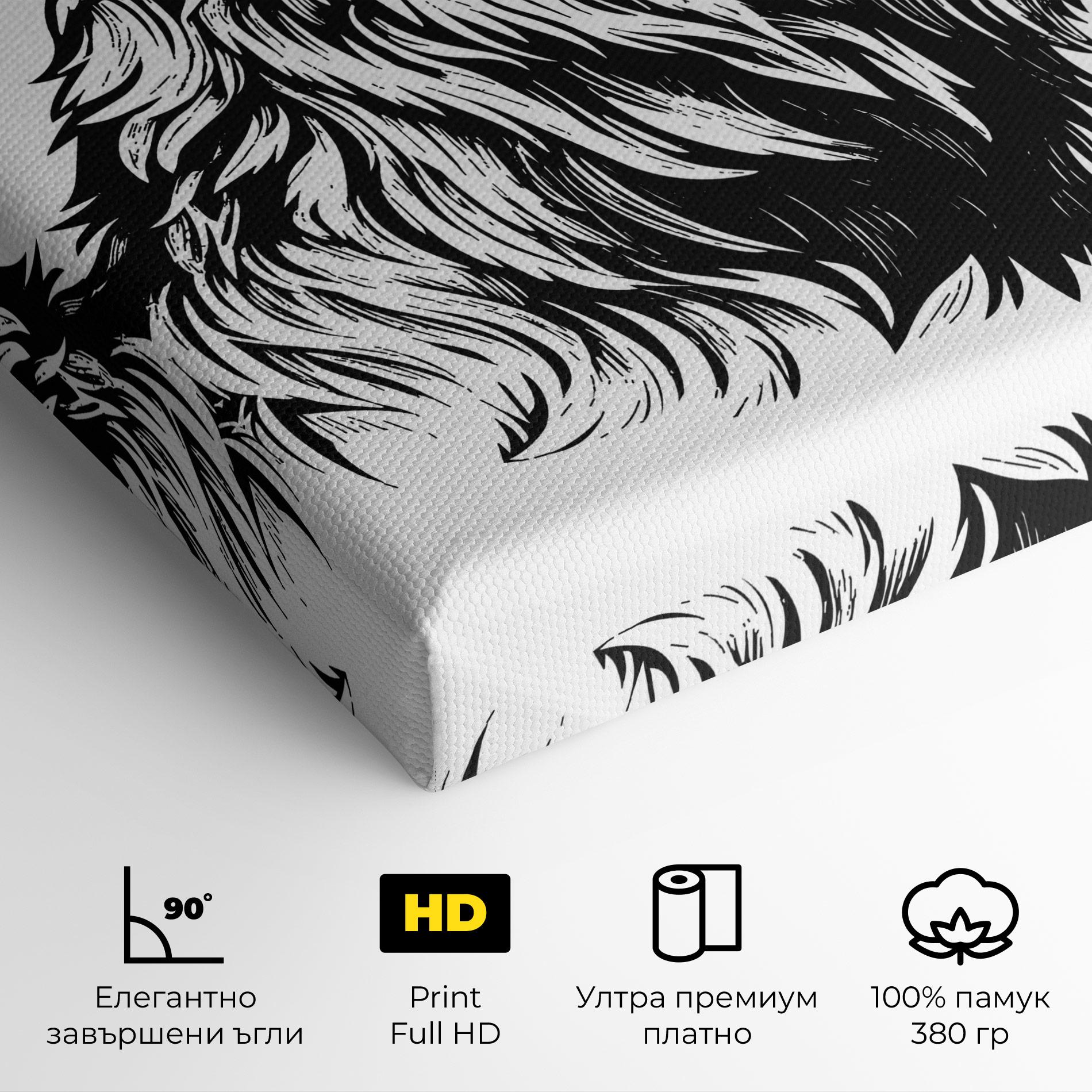 Картина на платно Angry Bear mockup 4