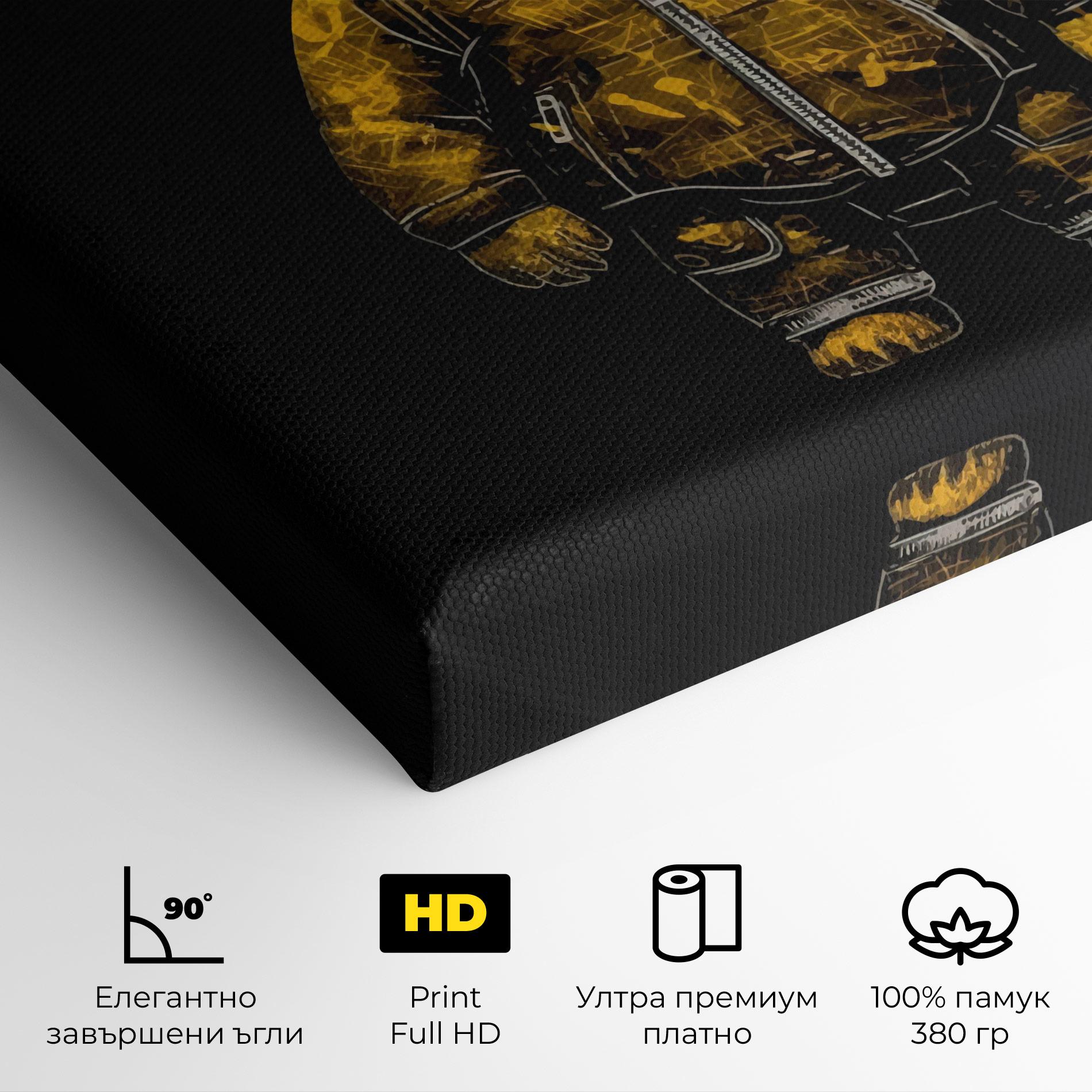 Картина на платно Yellow Bear mockup 4