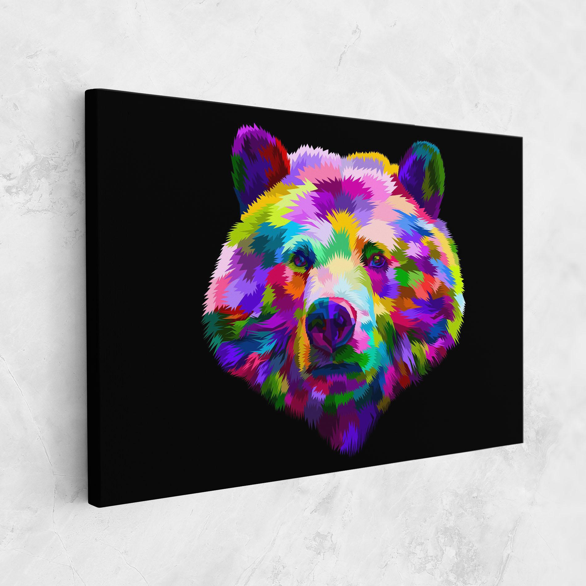 Картина на платно Bear Head Art mockup 1