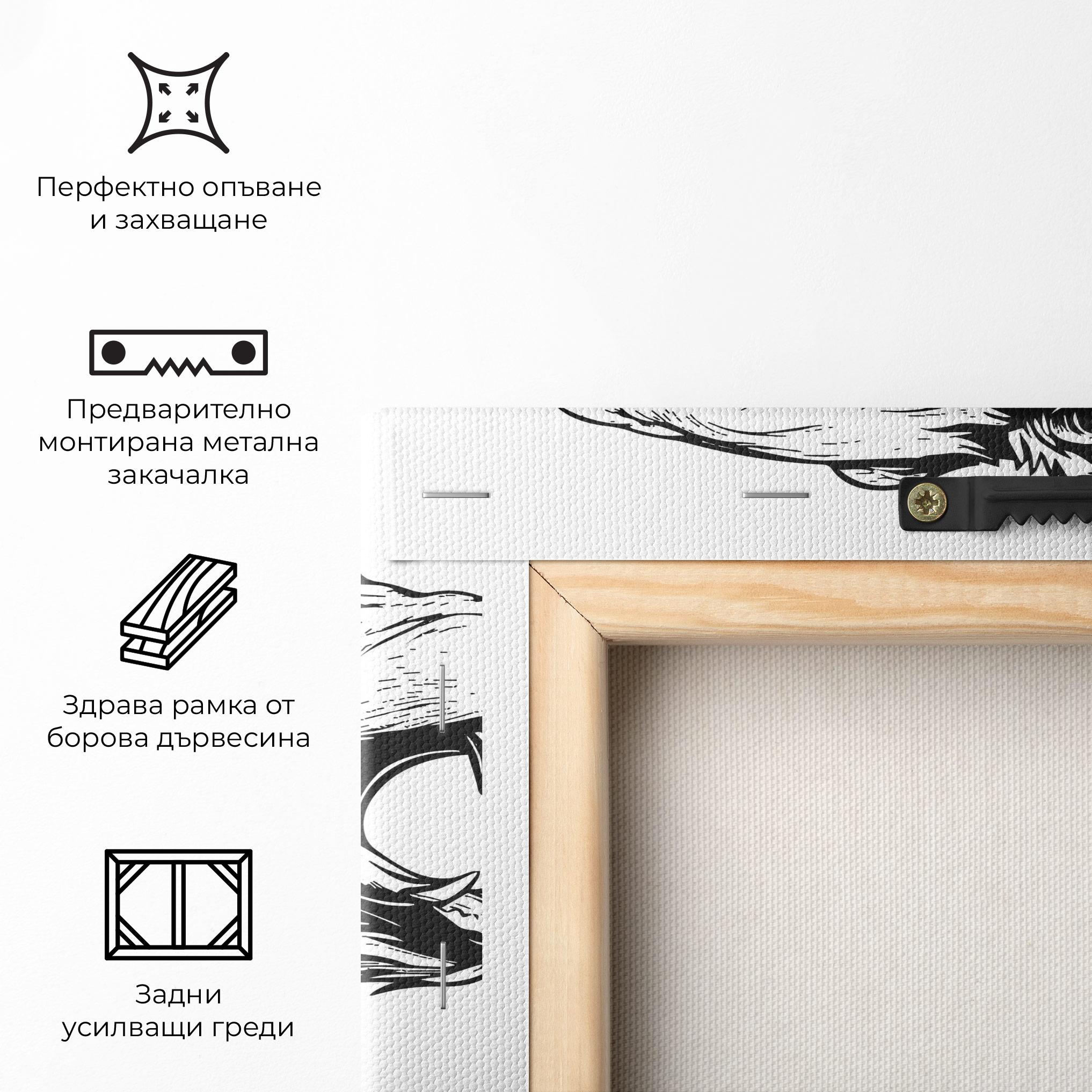 Картина на платно Angry Bear mockup 5