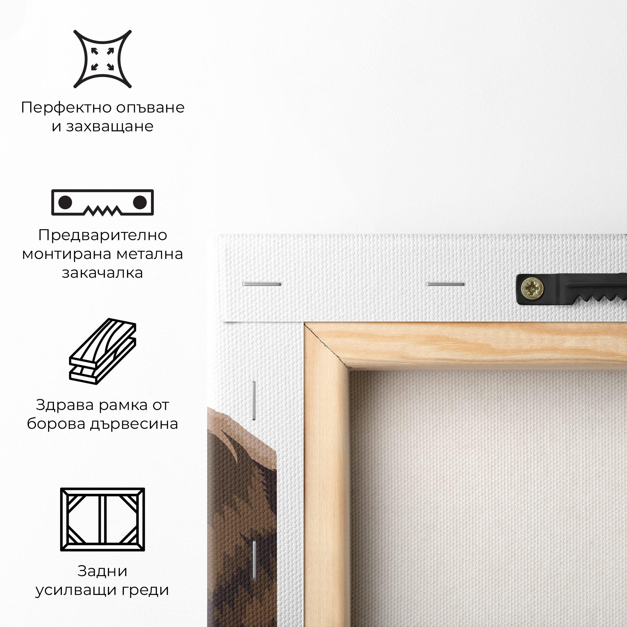 Картина на платно Angry Walking Bear mockup 5