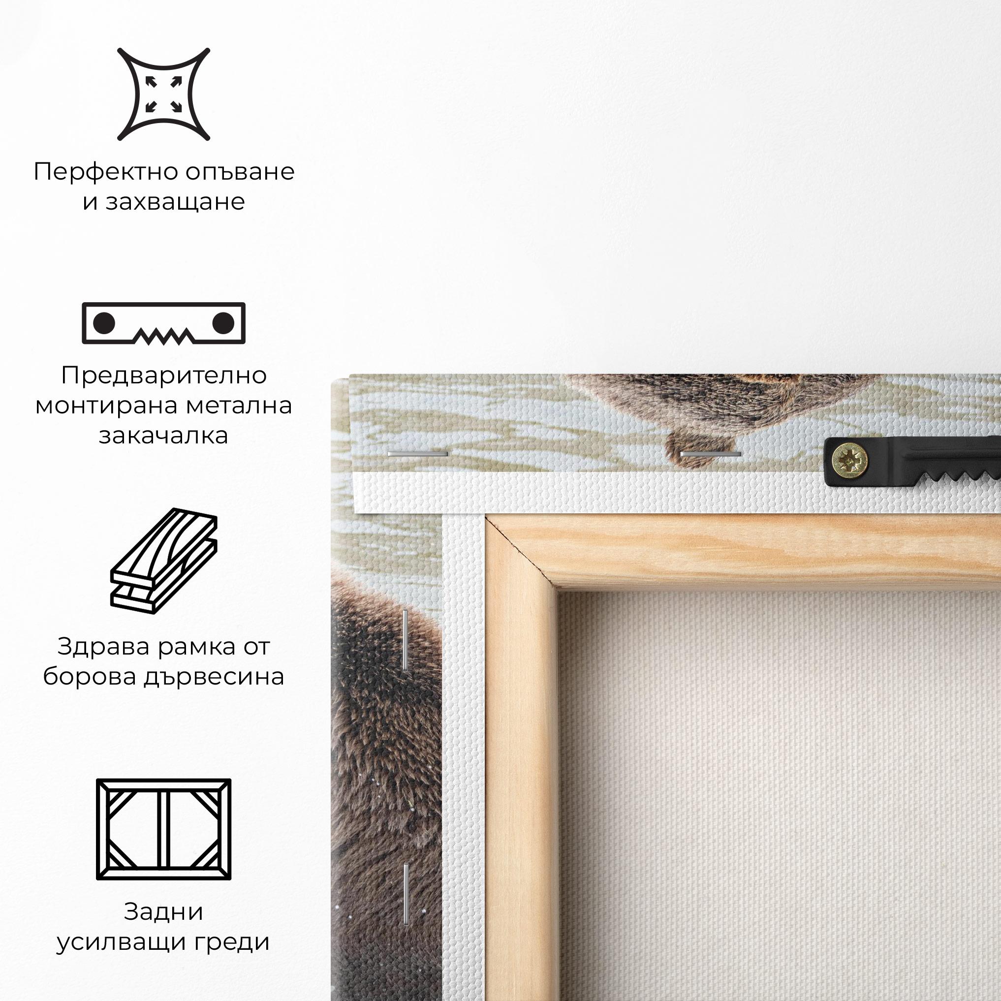 Картина на платно Bears Fighting mockup 5