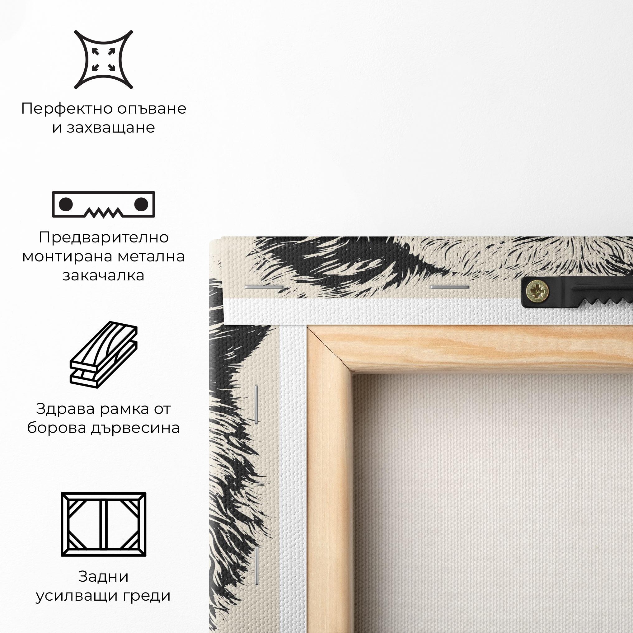 Картина на платно Cream Head Bear mockup 5