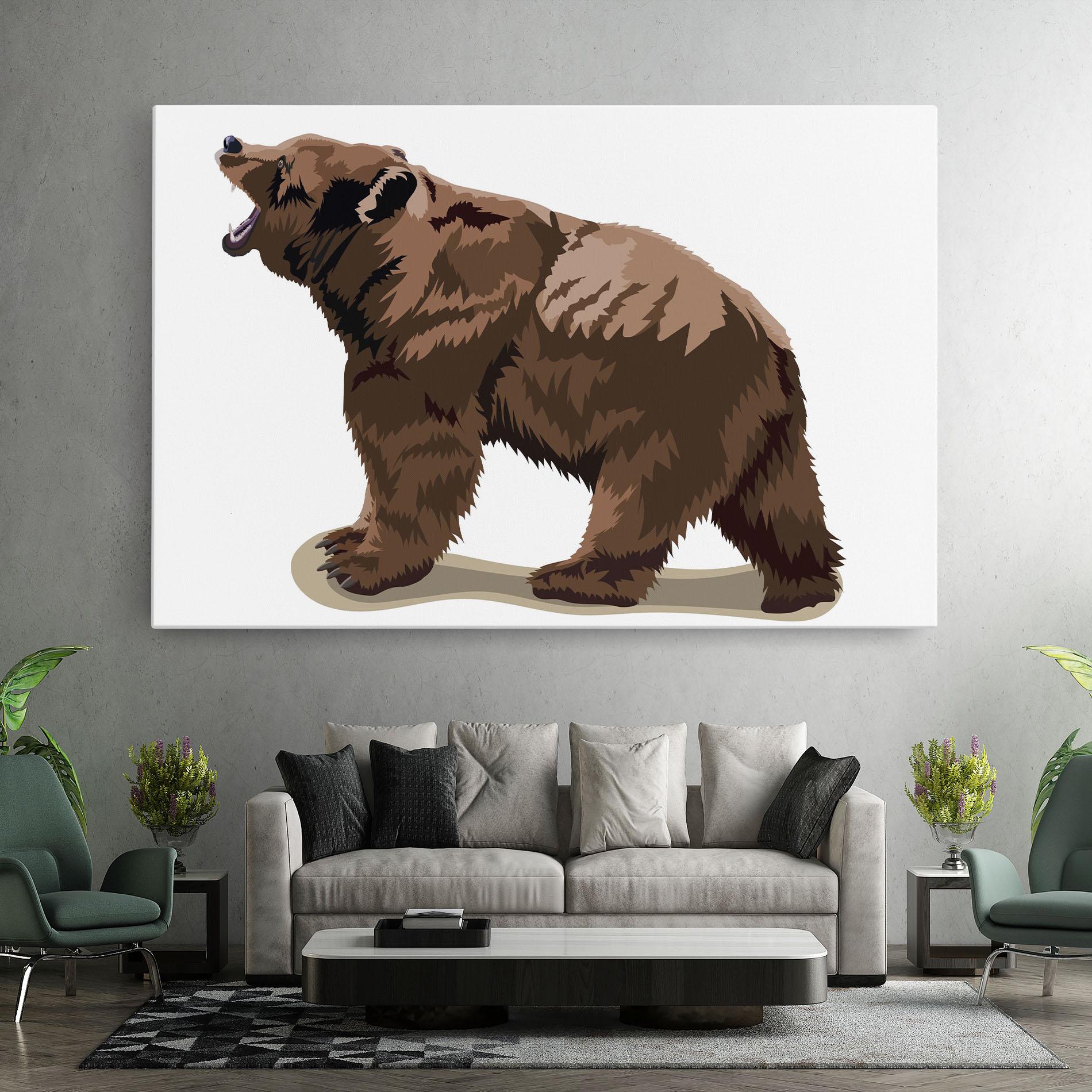 Картина на платно Angry Walking Bear mockup 7