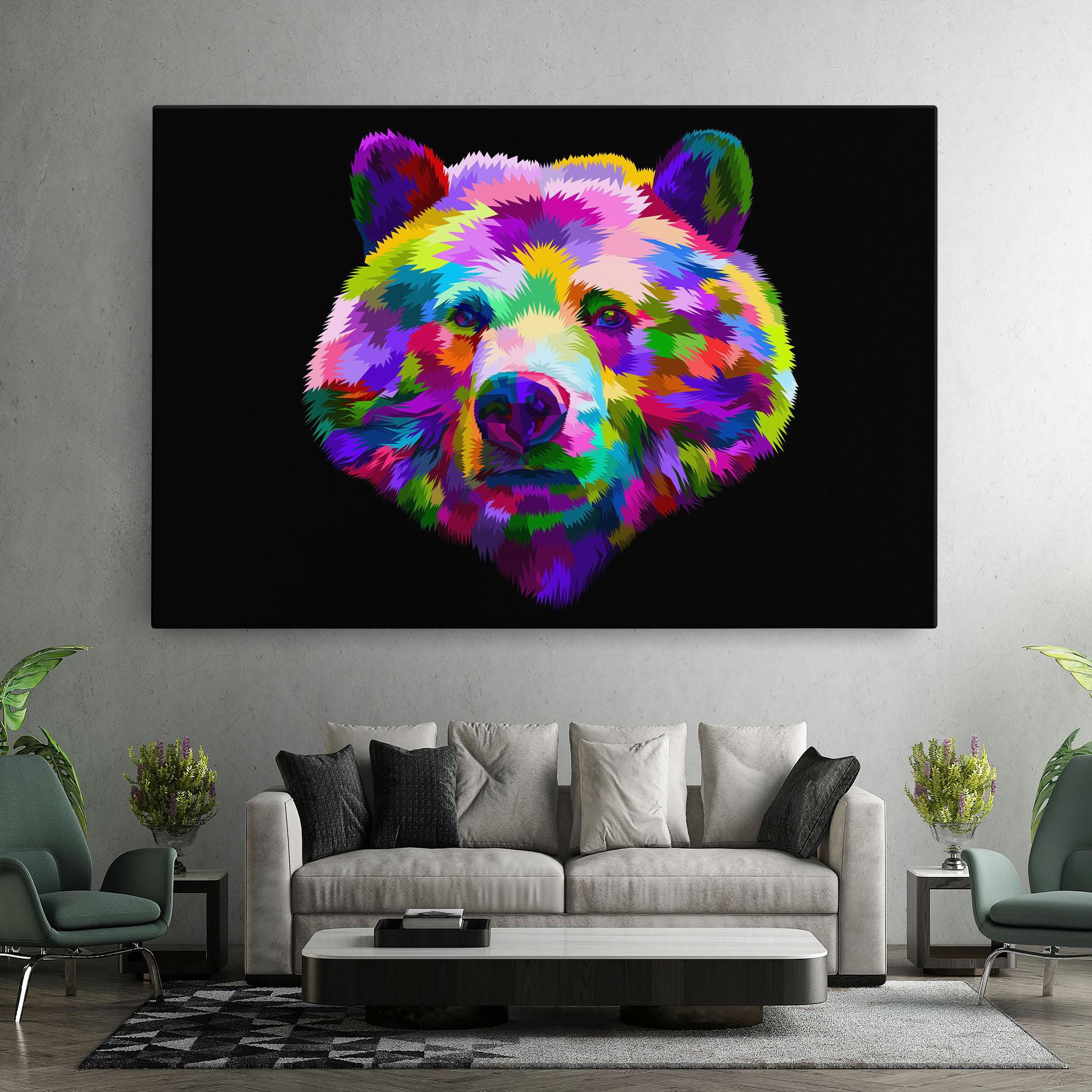 Картина на платно Bear Head Art mockup 7