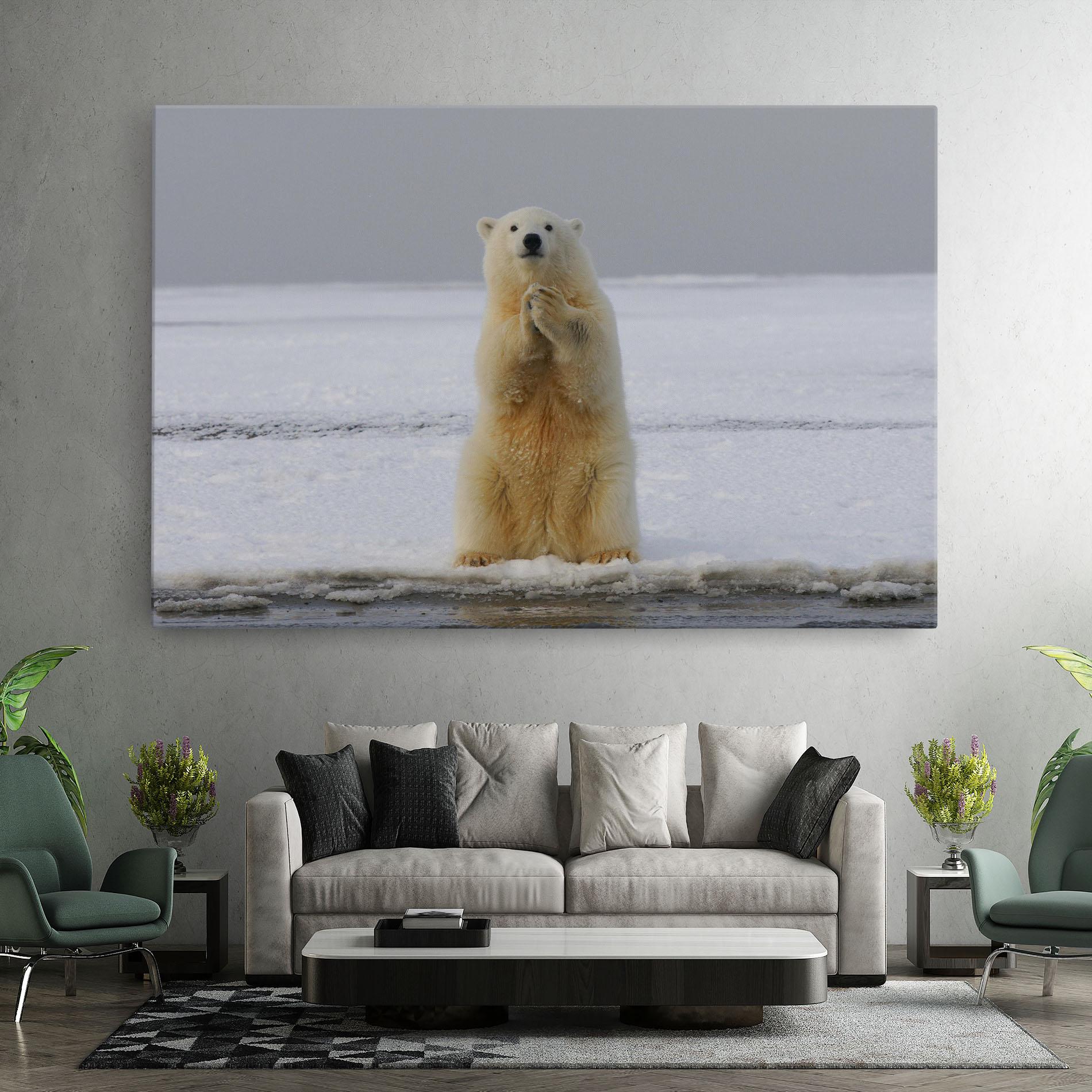 Картина на платно Icebear Praying mockup 7