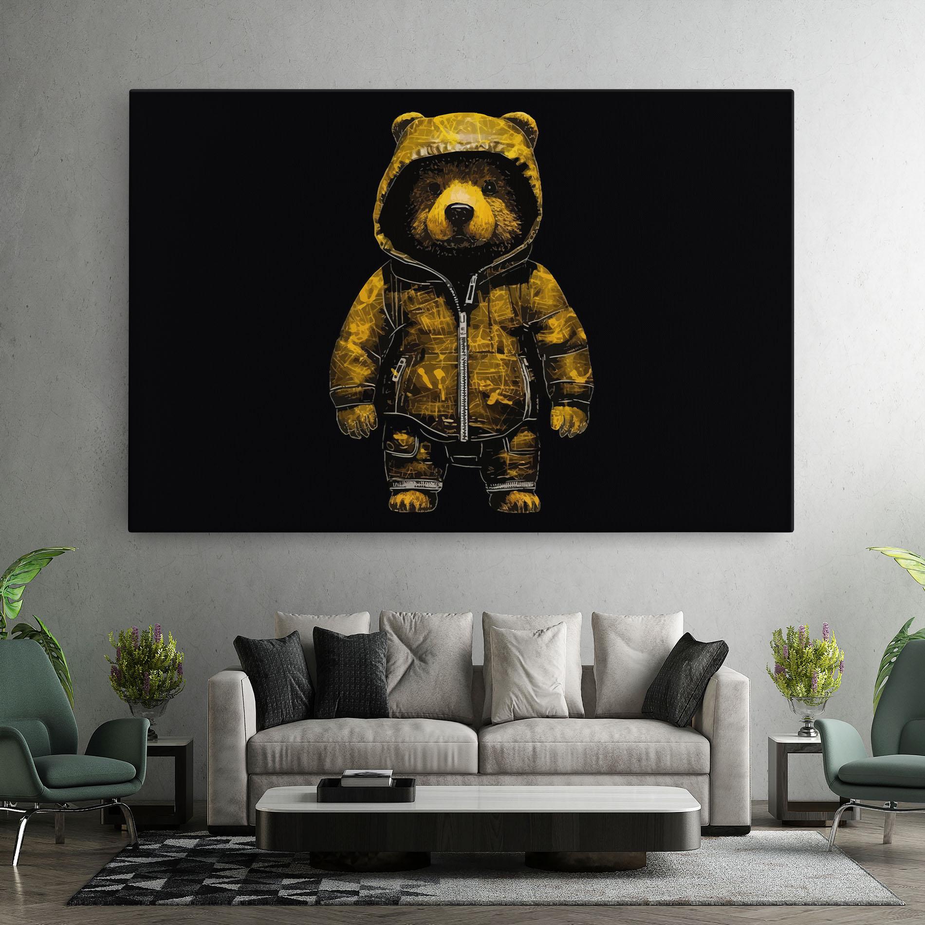 Картина на платно Yellow Bear mockup 7