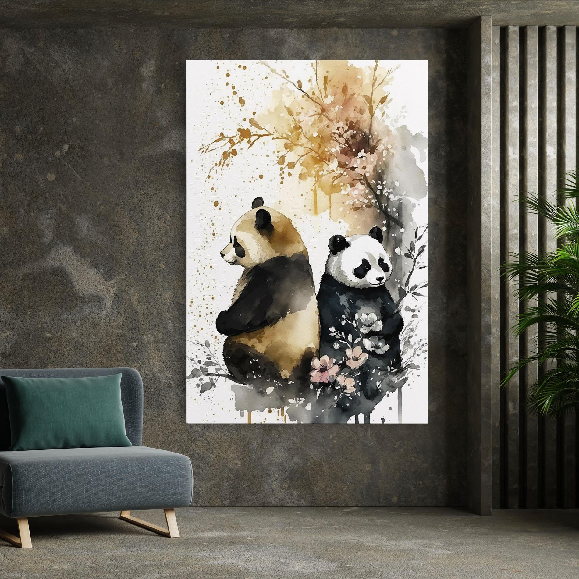 Картина на платно Gold Panda Art mockup 7