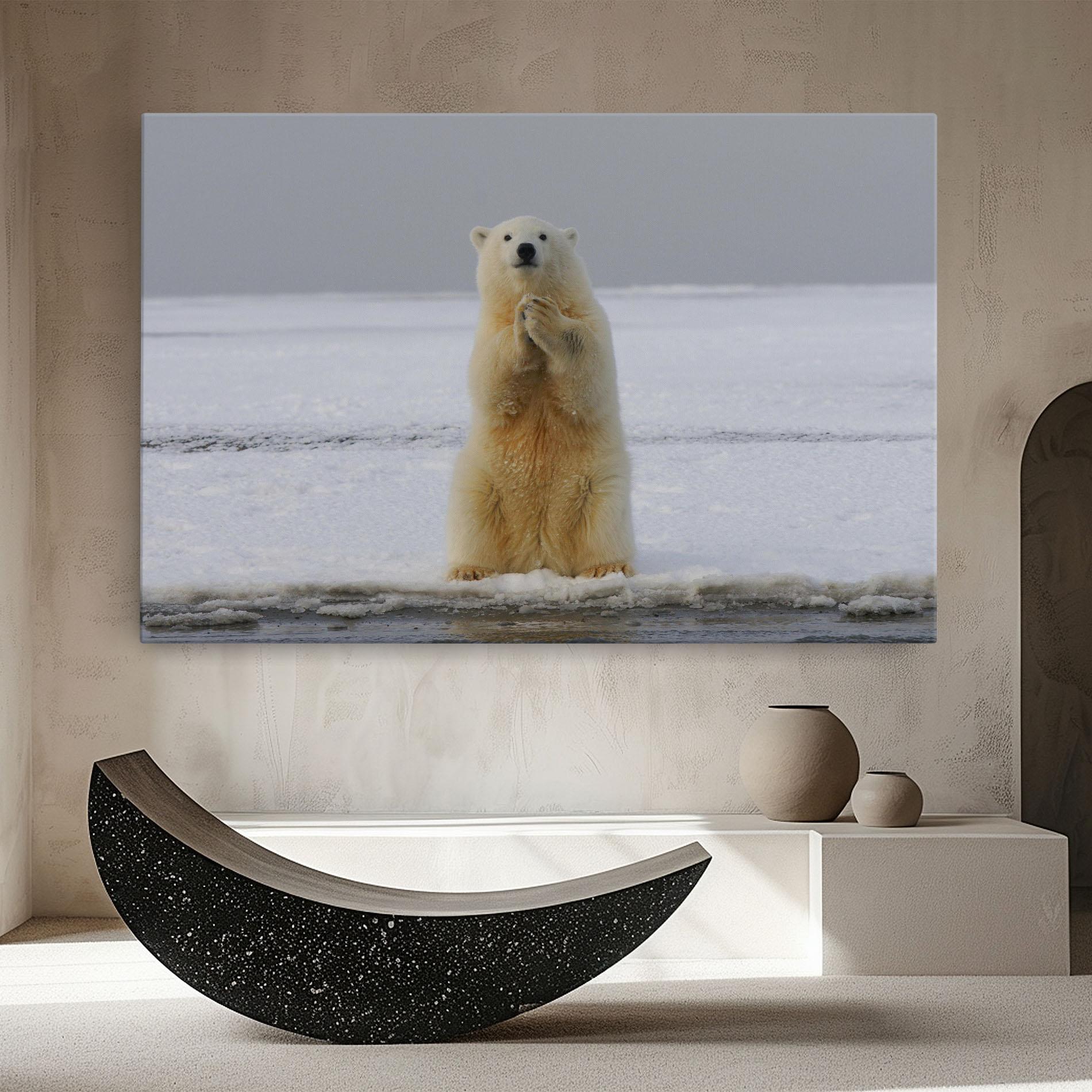 Картина на платно Icebear Praying mockup 8