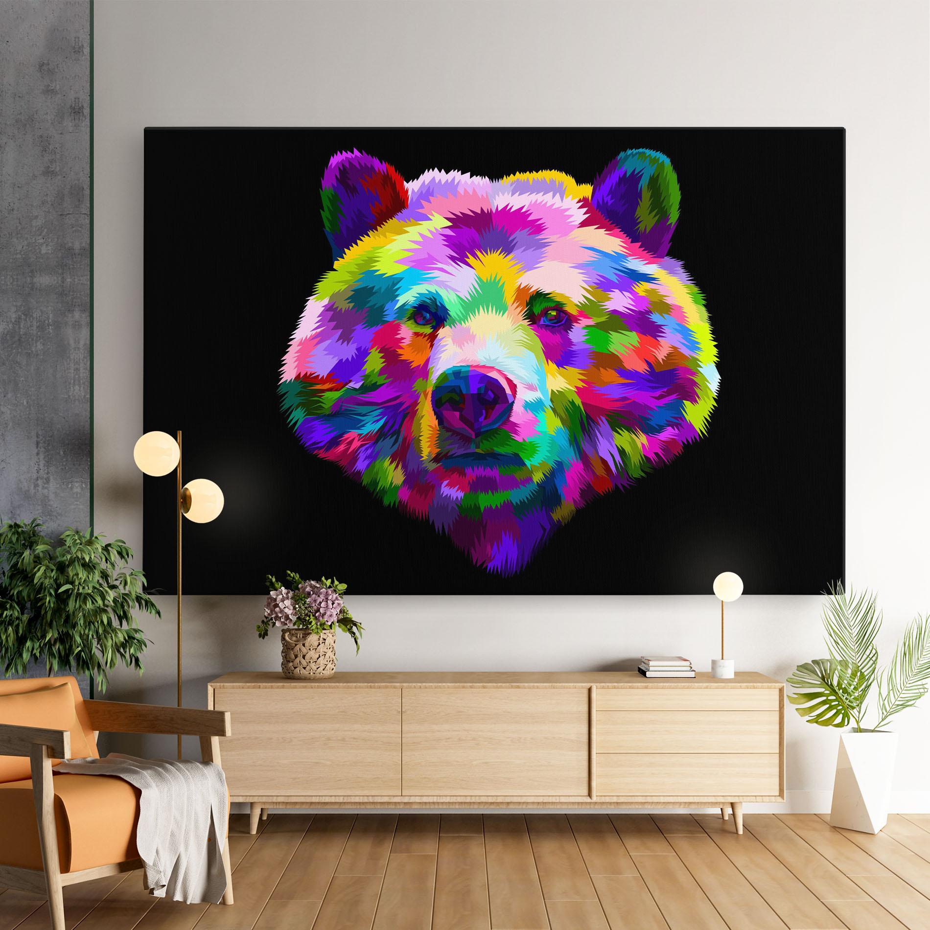 Картина на платно Bear Head Art mockup 9