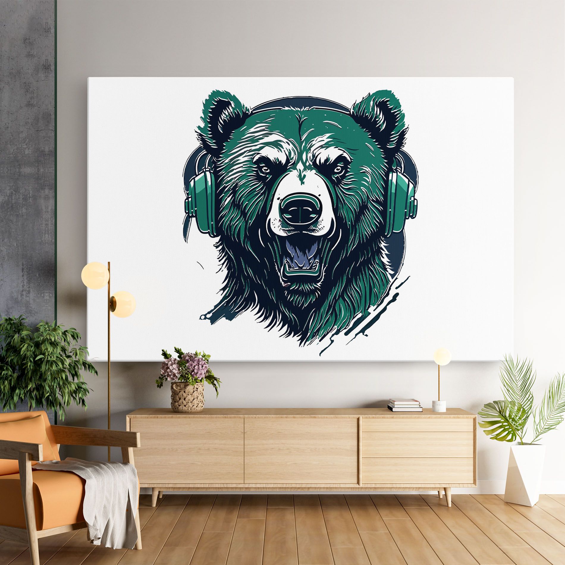 Green Music Bear mockup 9