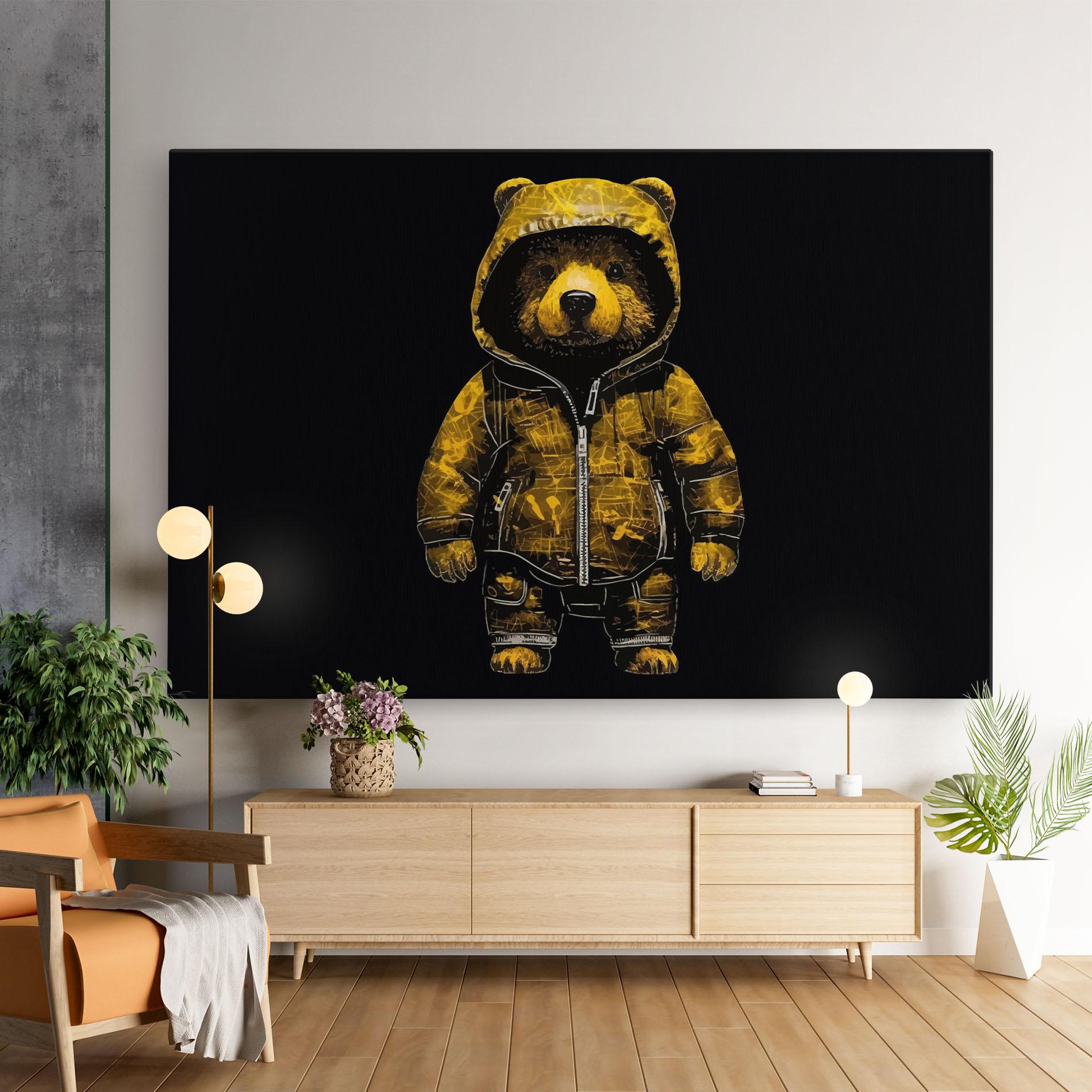 Картина на платно Yellow Bear mockup 9