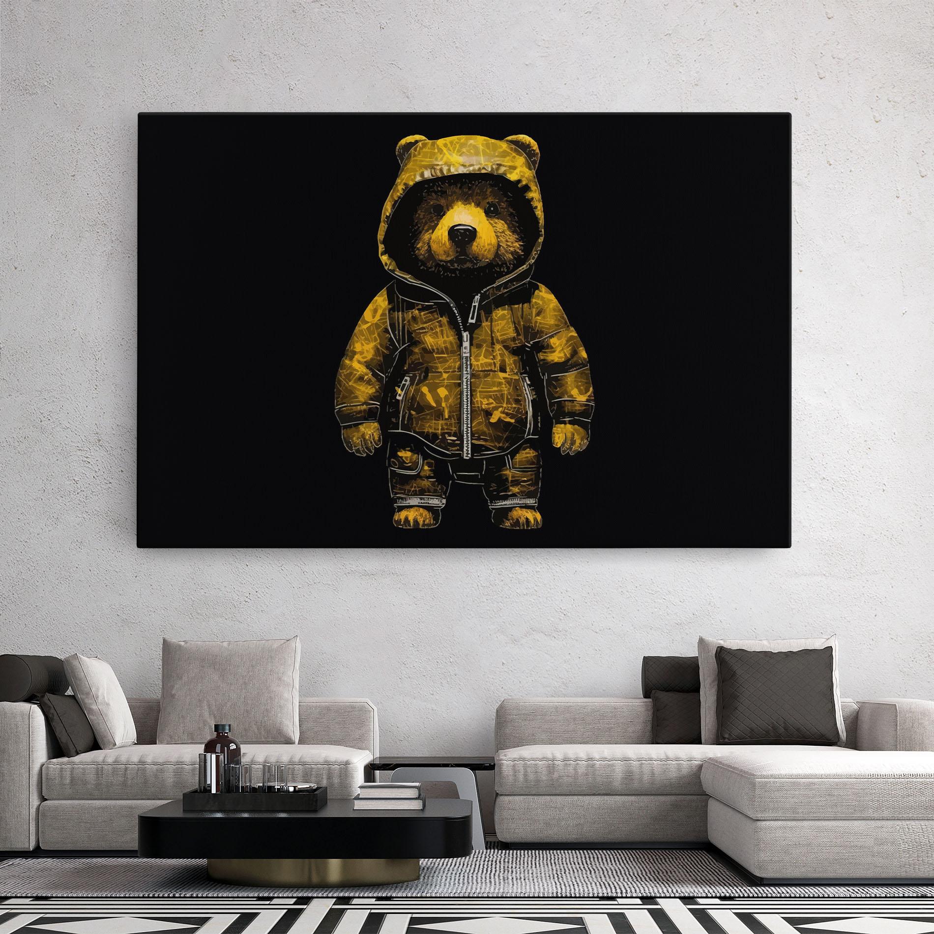 Картина на платно Yellow Bear mockup 2