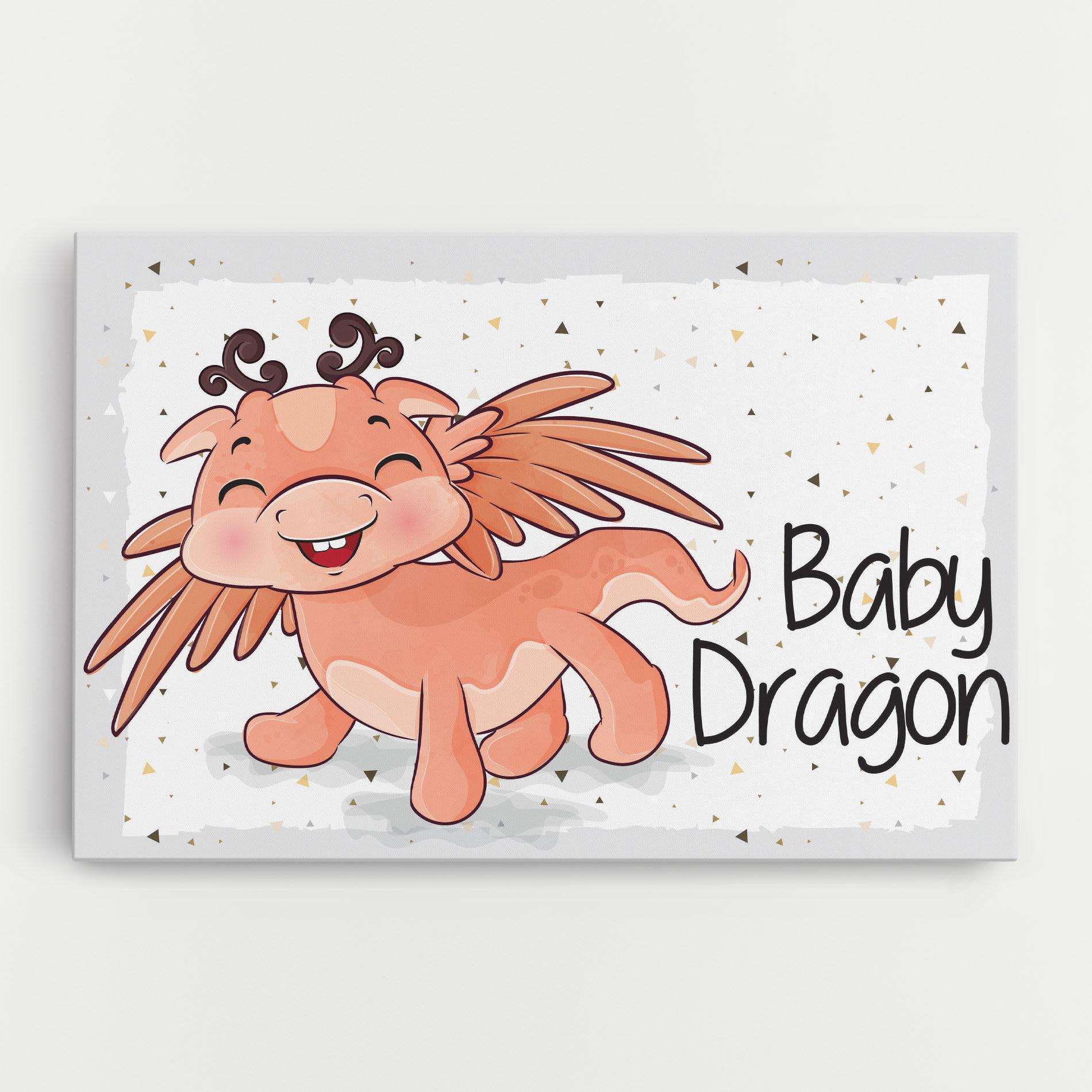 Картина на платно Baby Cute Dragon mockup 0