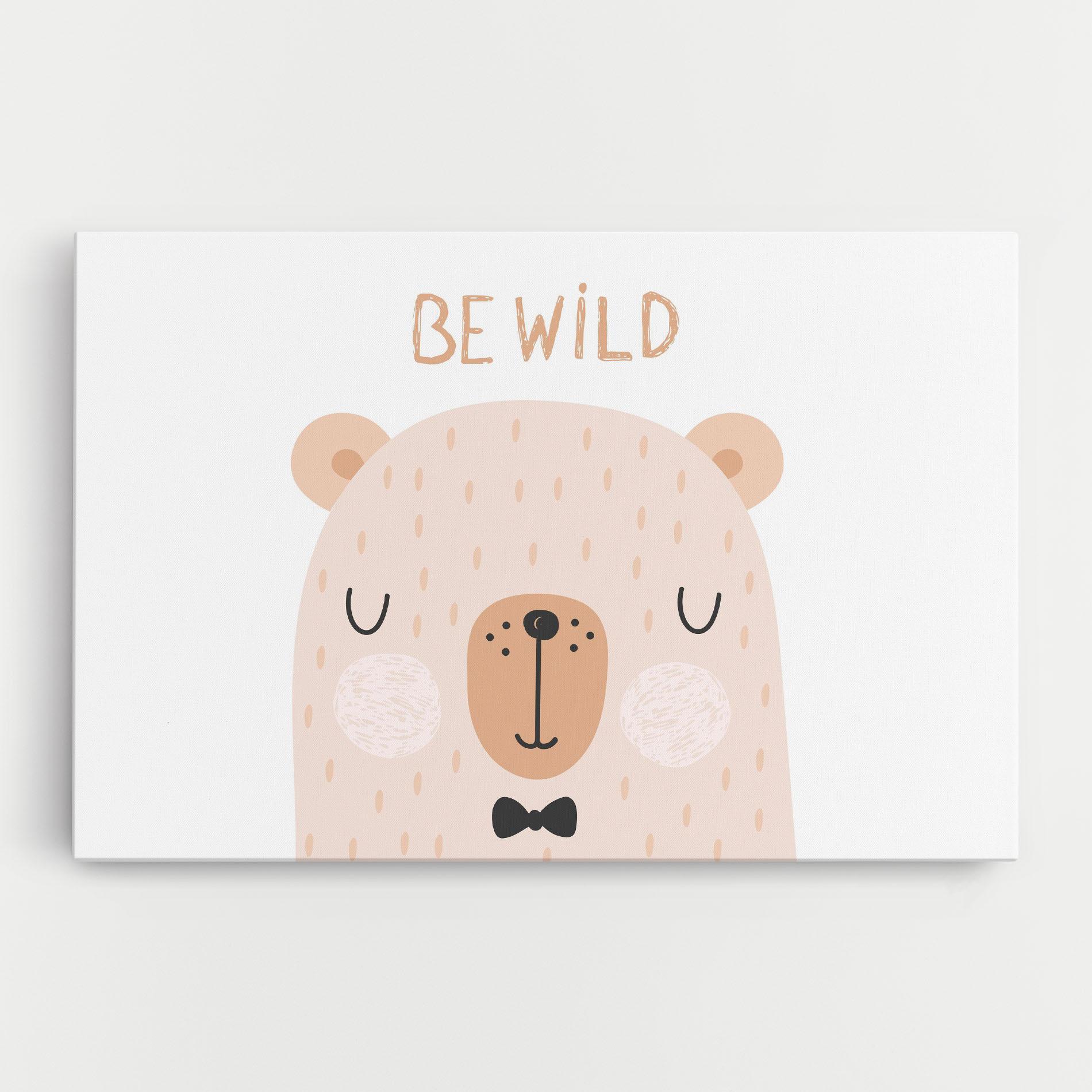 Картина на платно Bear Be Wild mockup 0
