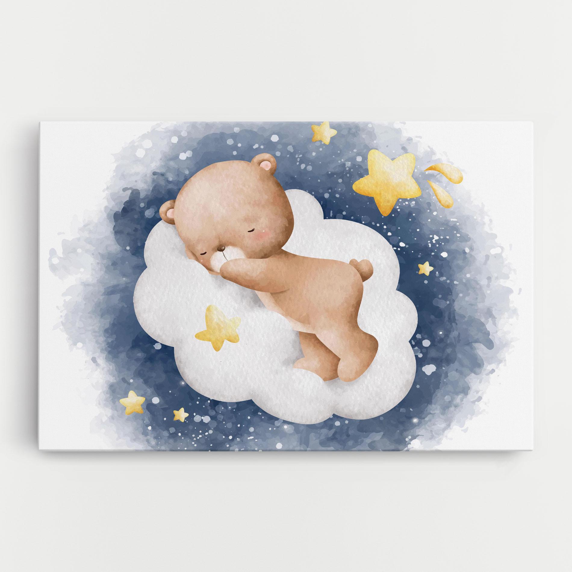 Картина на платно Bear Cloud Sleep mockup 0