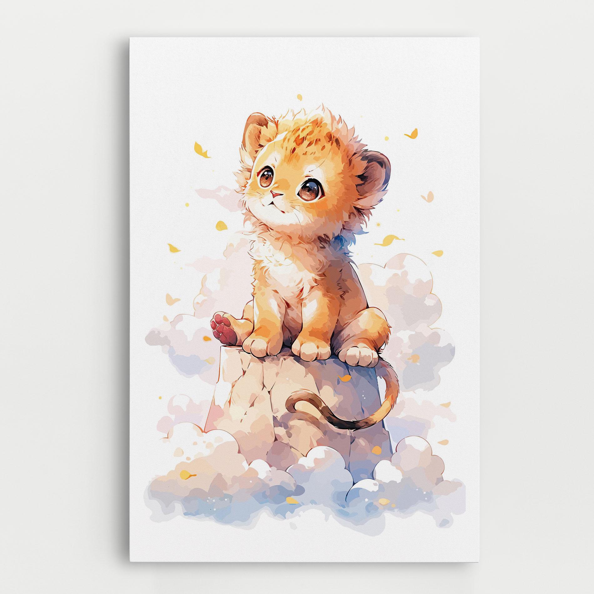 Картина на платно Cute Cloud Lion mockup 0