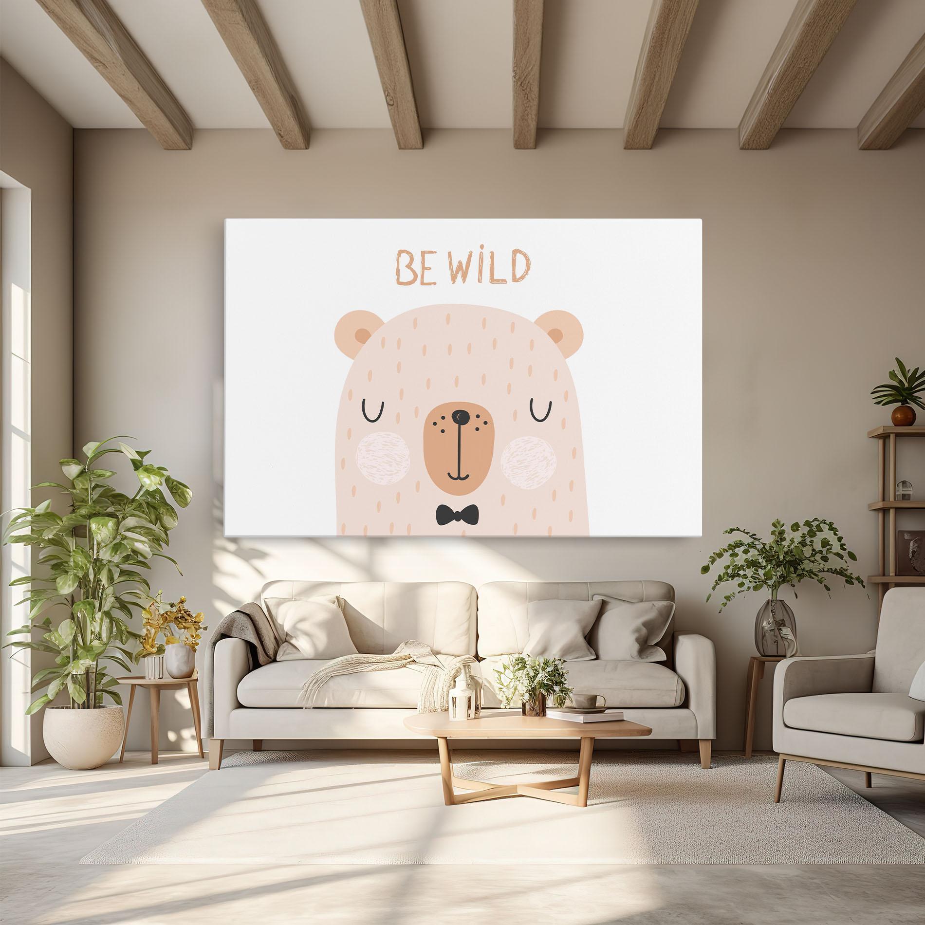 Картина на платно Bear Be Wild mockup 6