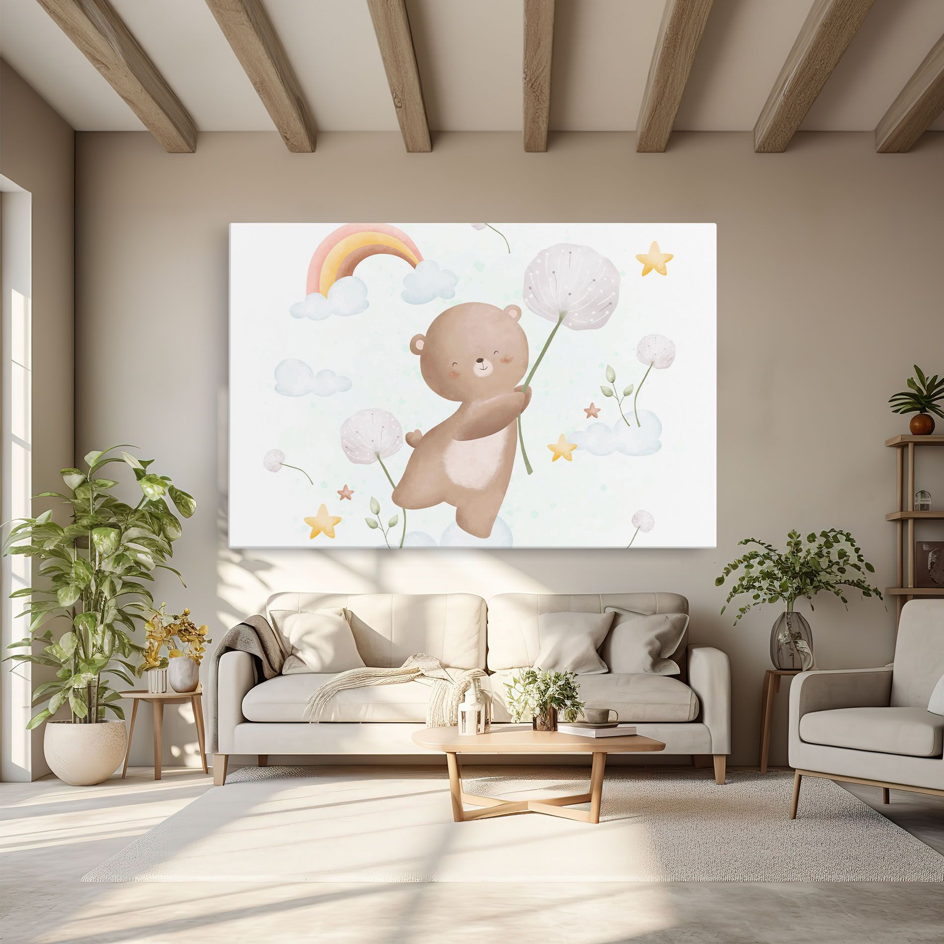 Bear Rainbow Art mockup 6