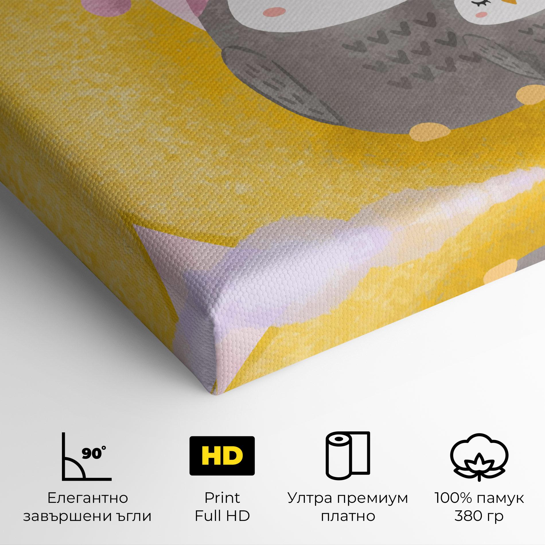 Картина на платно Baby Owl mockup 4