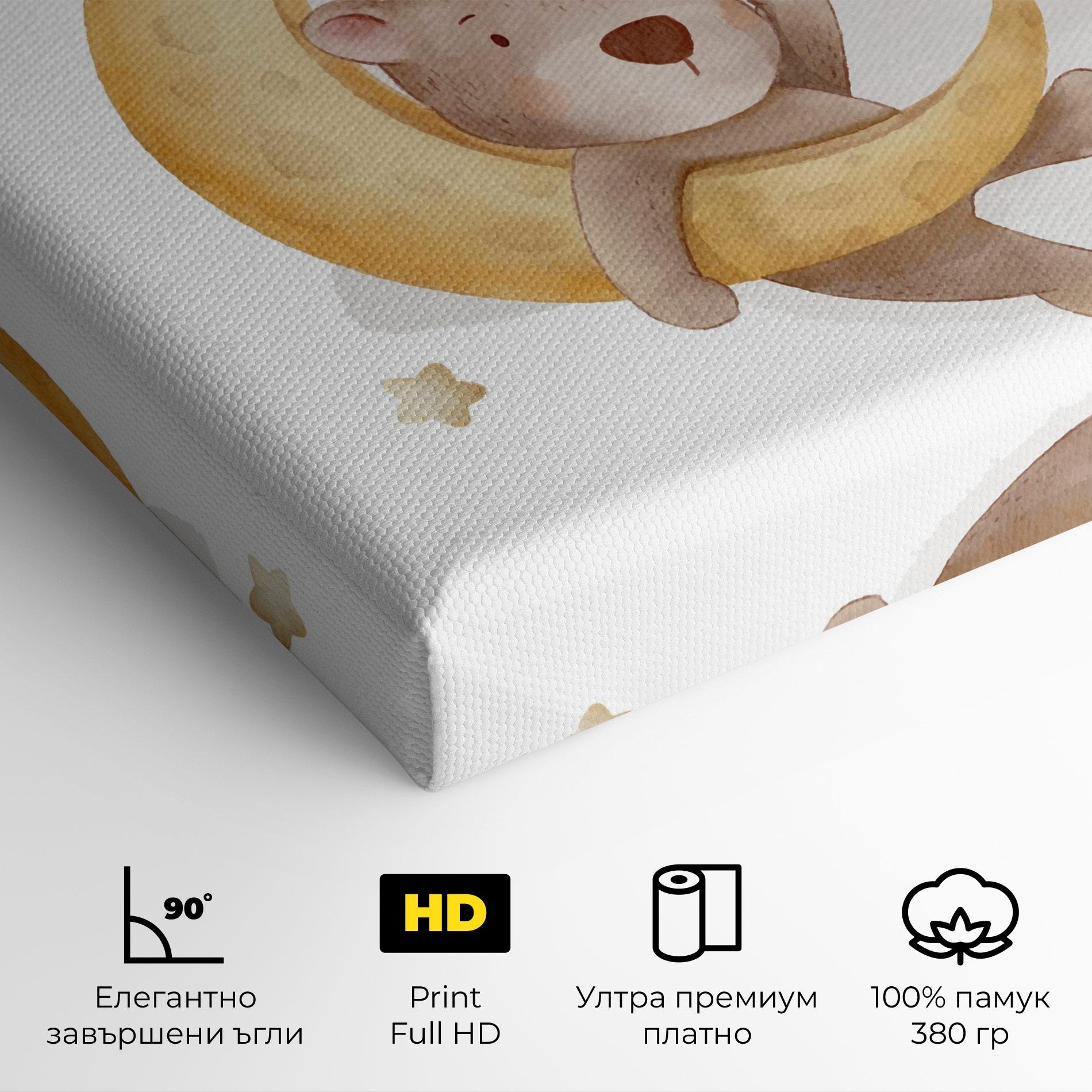 Картина на платно Bear Moon mockup 4