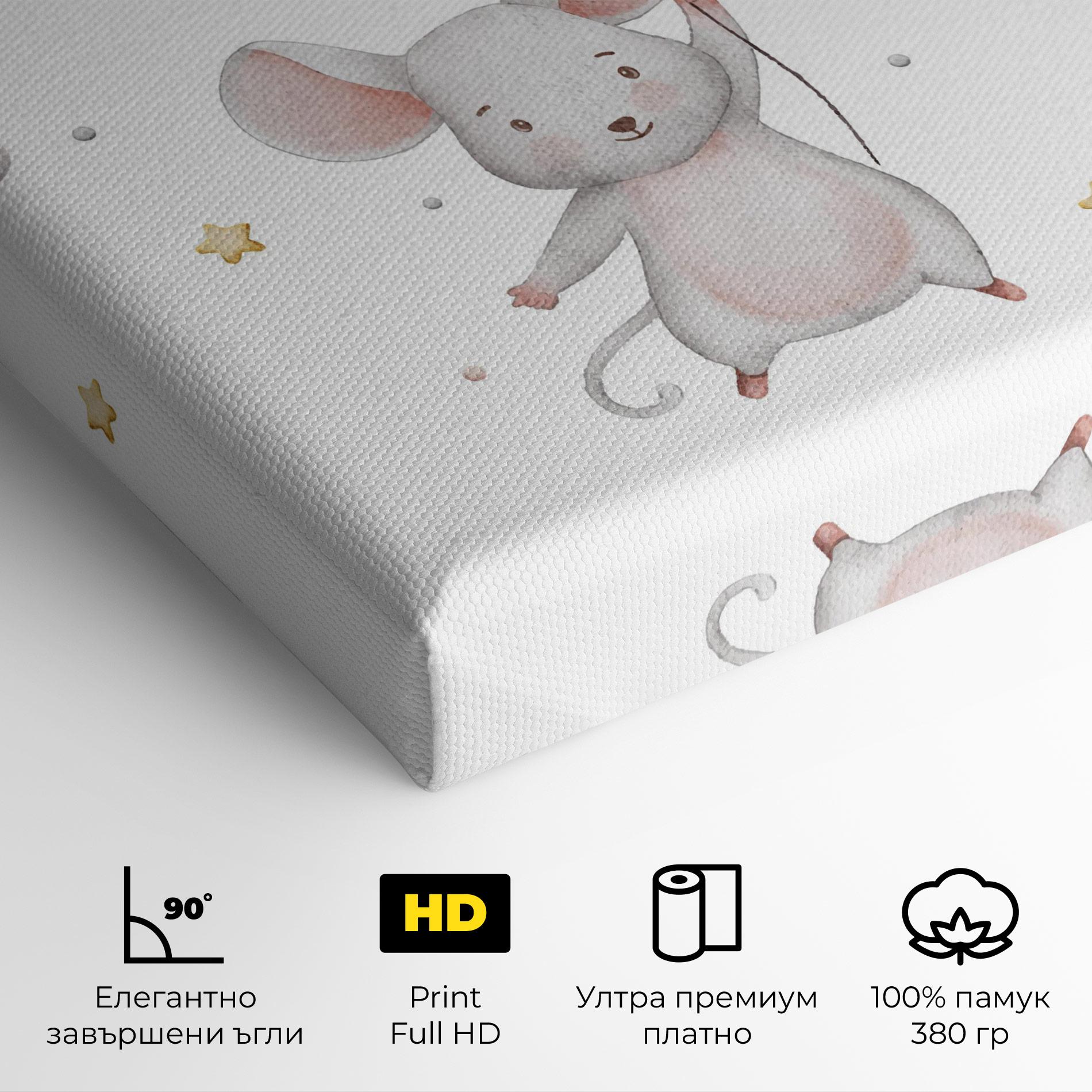 Картина на платно Mouse Balloon mockup 4