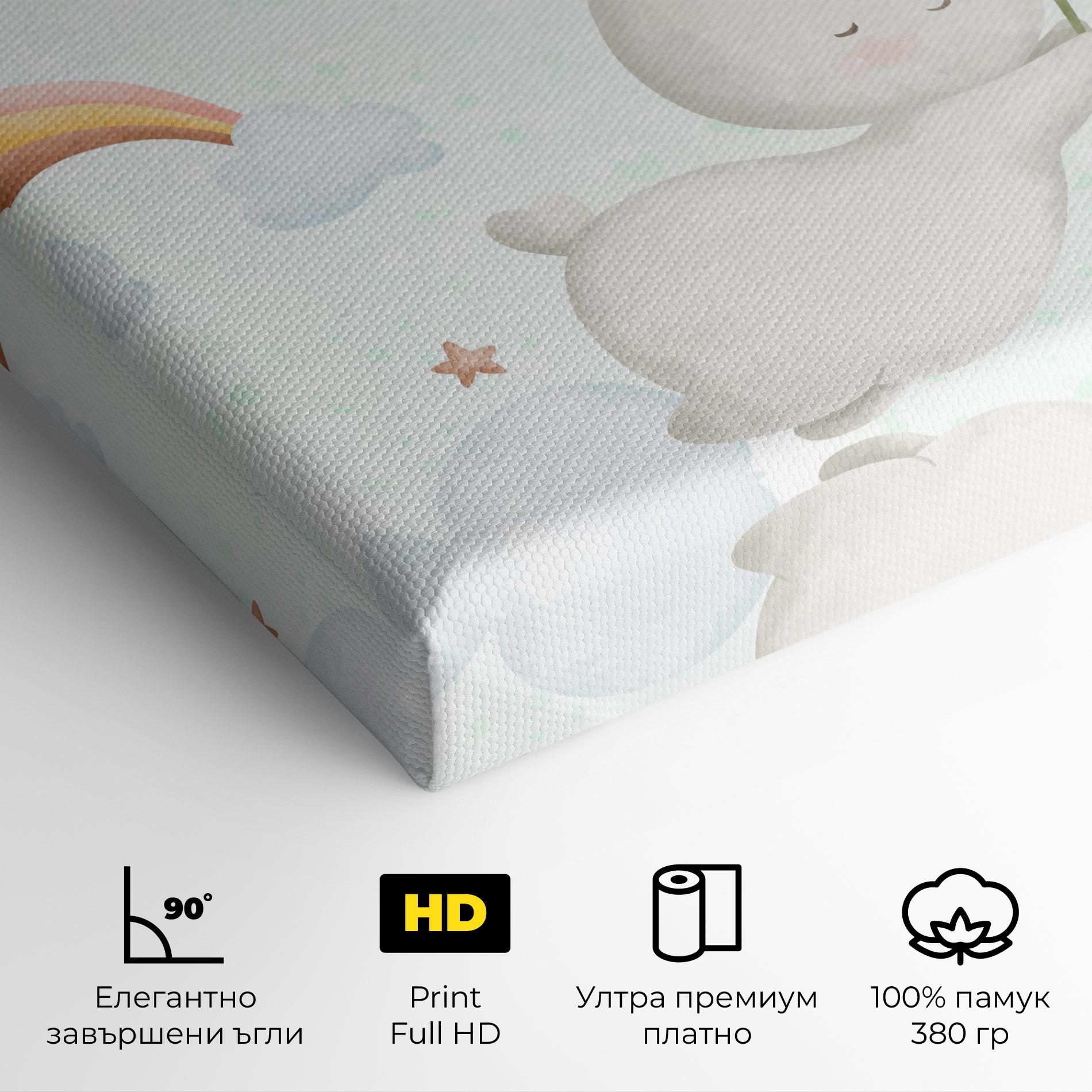 Картина на платно Spring Flower Bunny mockup 4