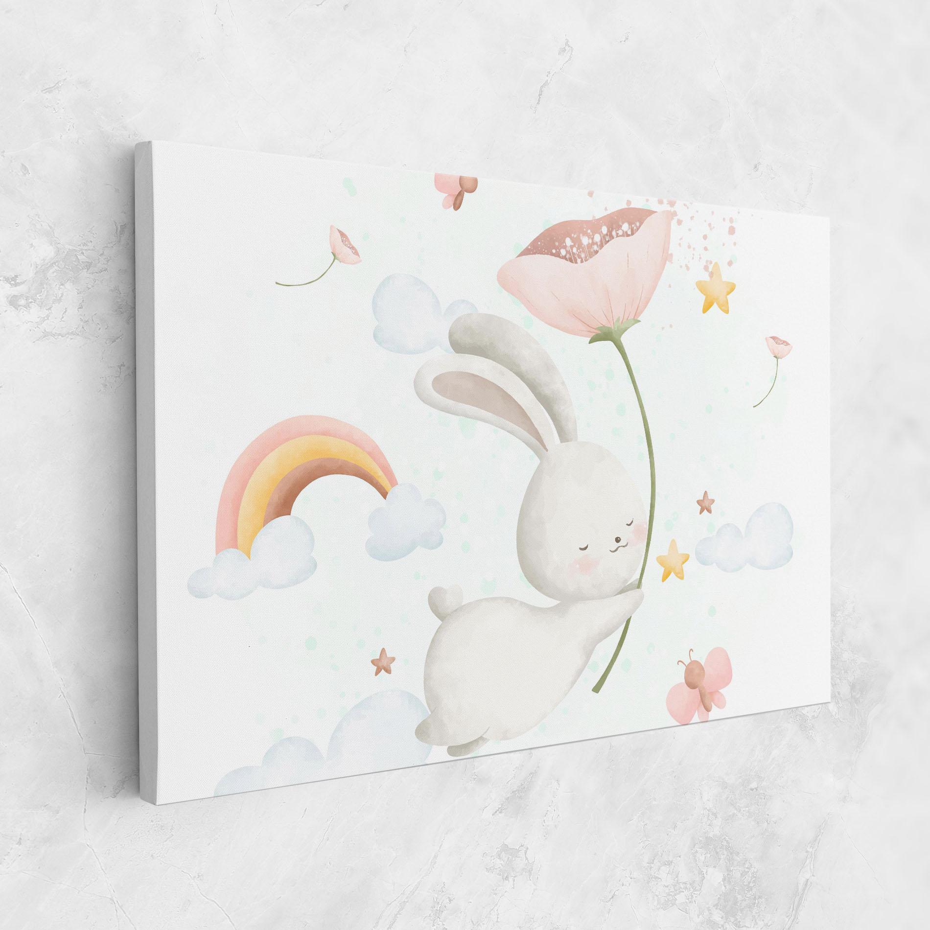 Картина на платно Spring Flower Bunny mockup 1