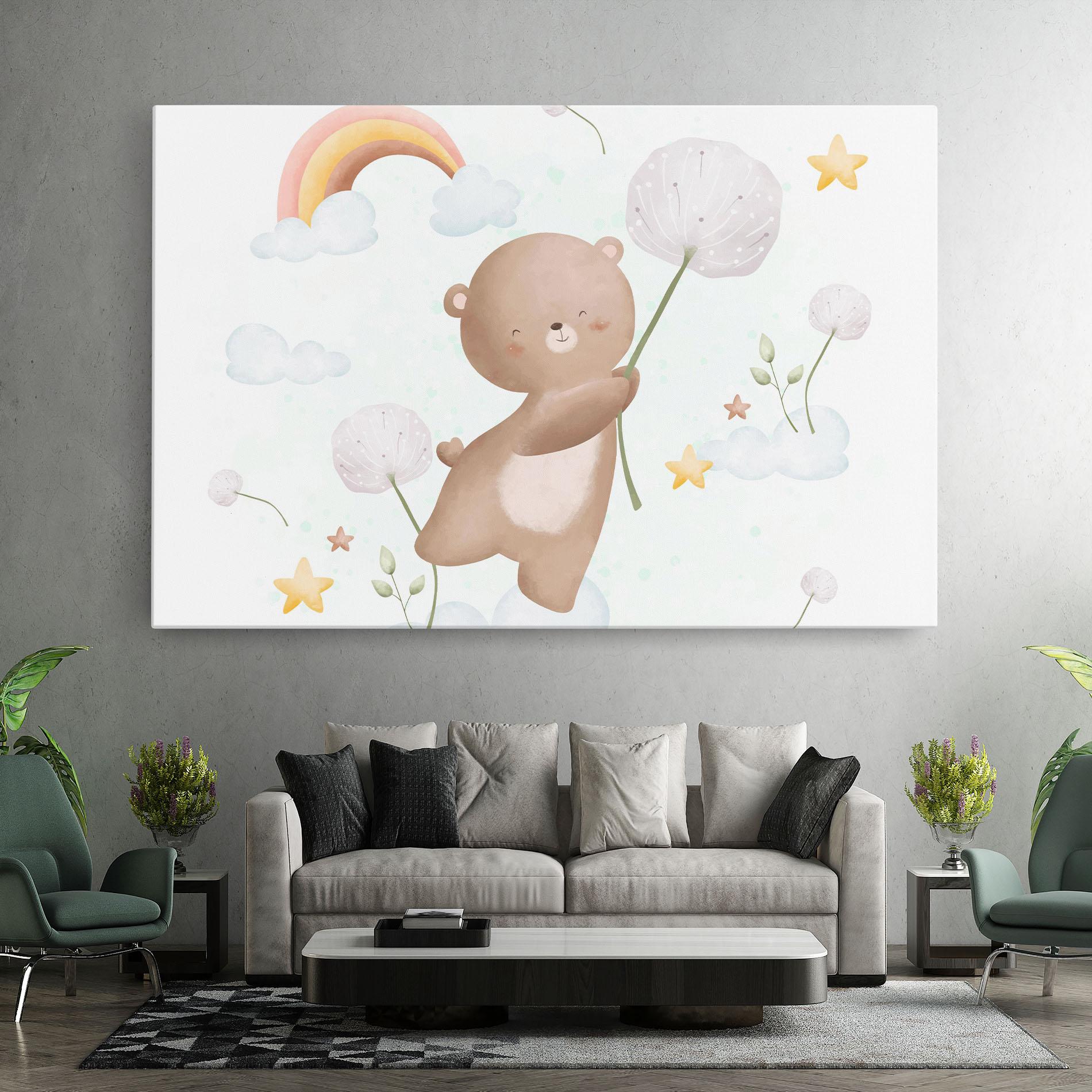 Картина на платно Bear Rainbow Art mockup 7