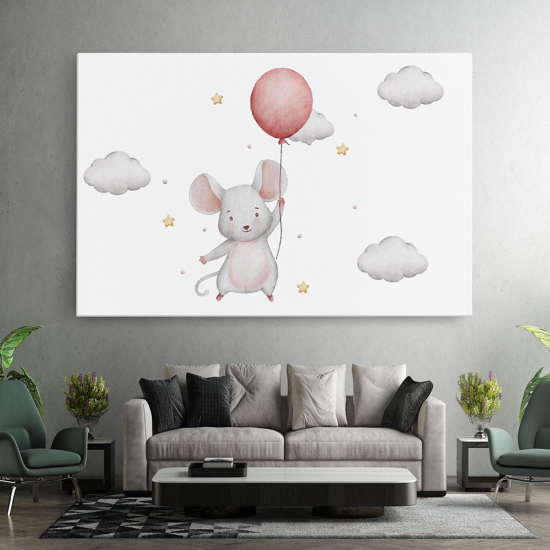 Картина на платно Mouse Balloon mockup 7