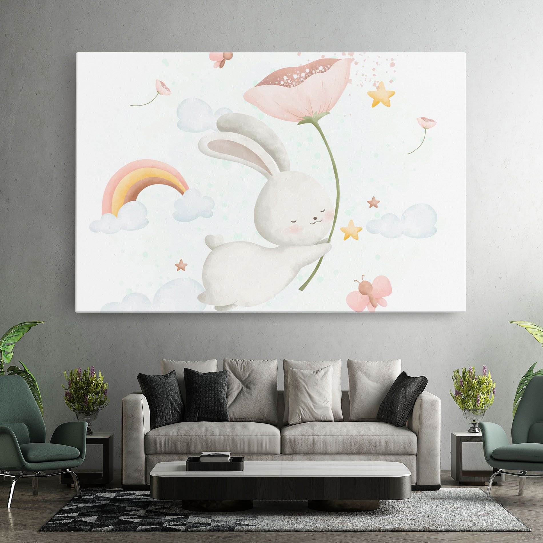 Spring Flower Bunny mockup 7