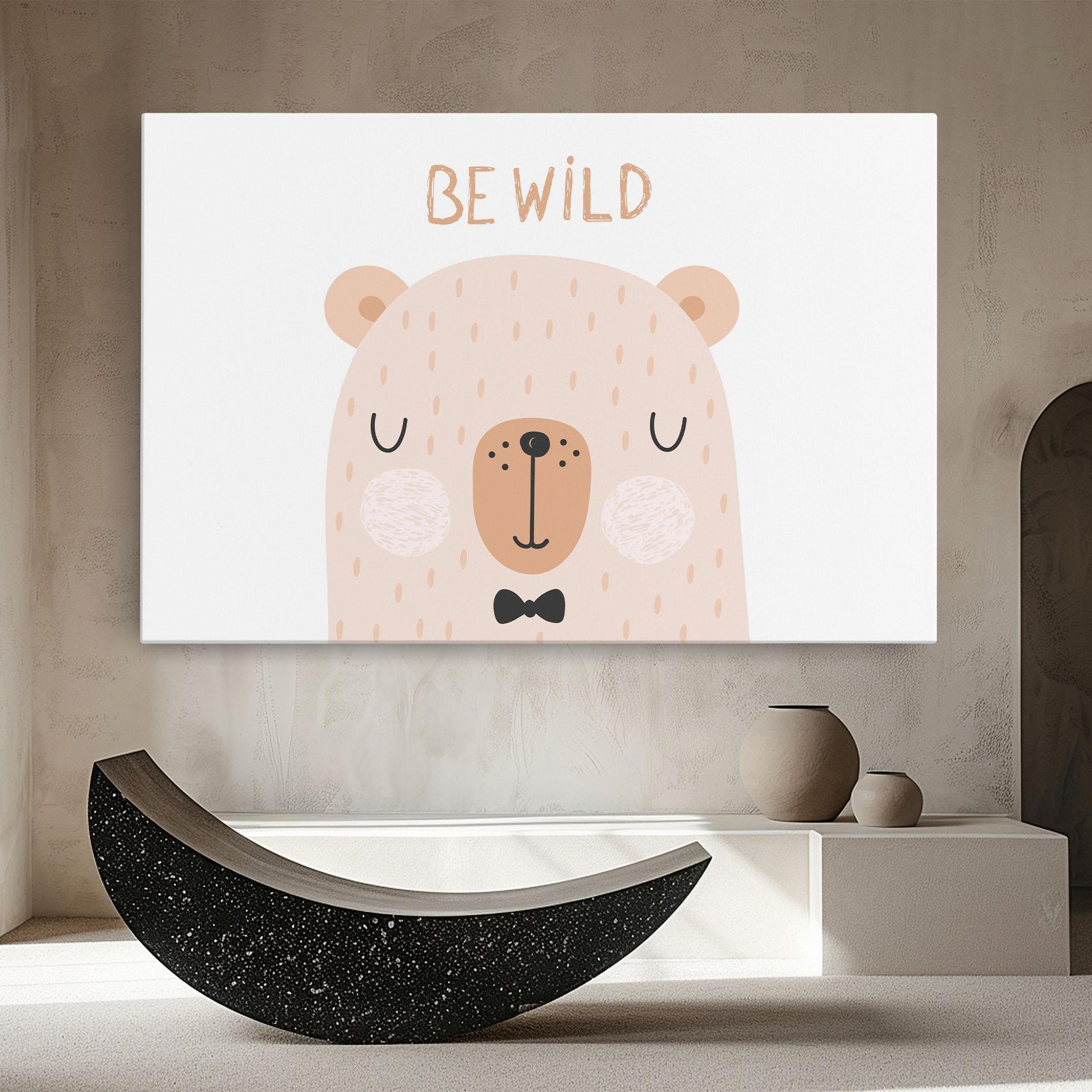 Картина на платно Bear Be Wild mockup 8