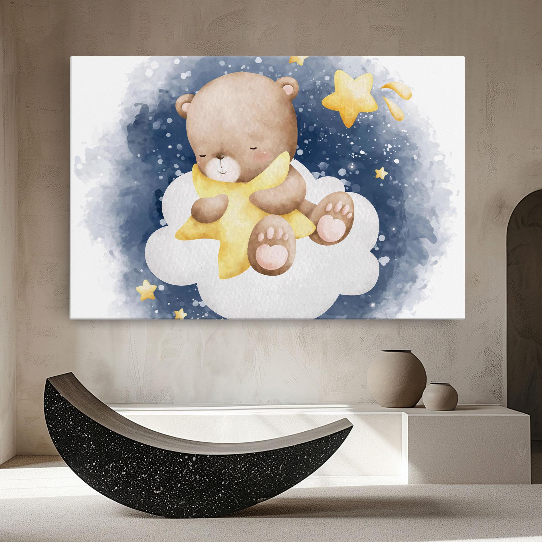 Картина на платно Bear Cloud Star mockup 8