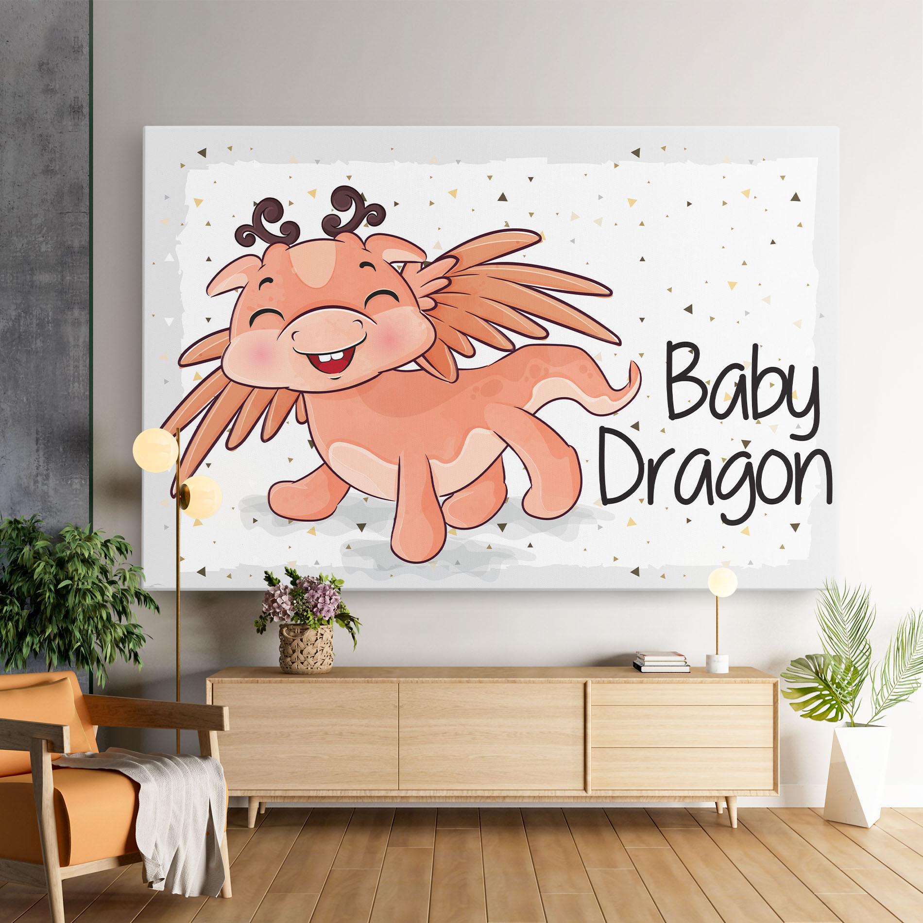Картина на платно Baby Cute Dragon mockup 9