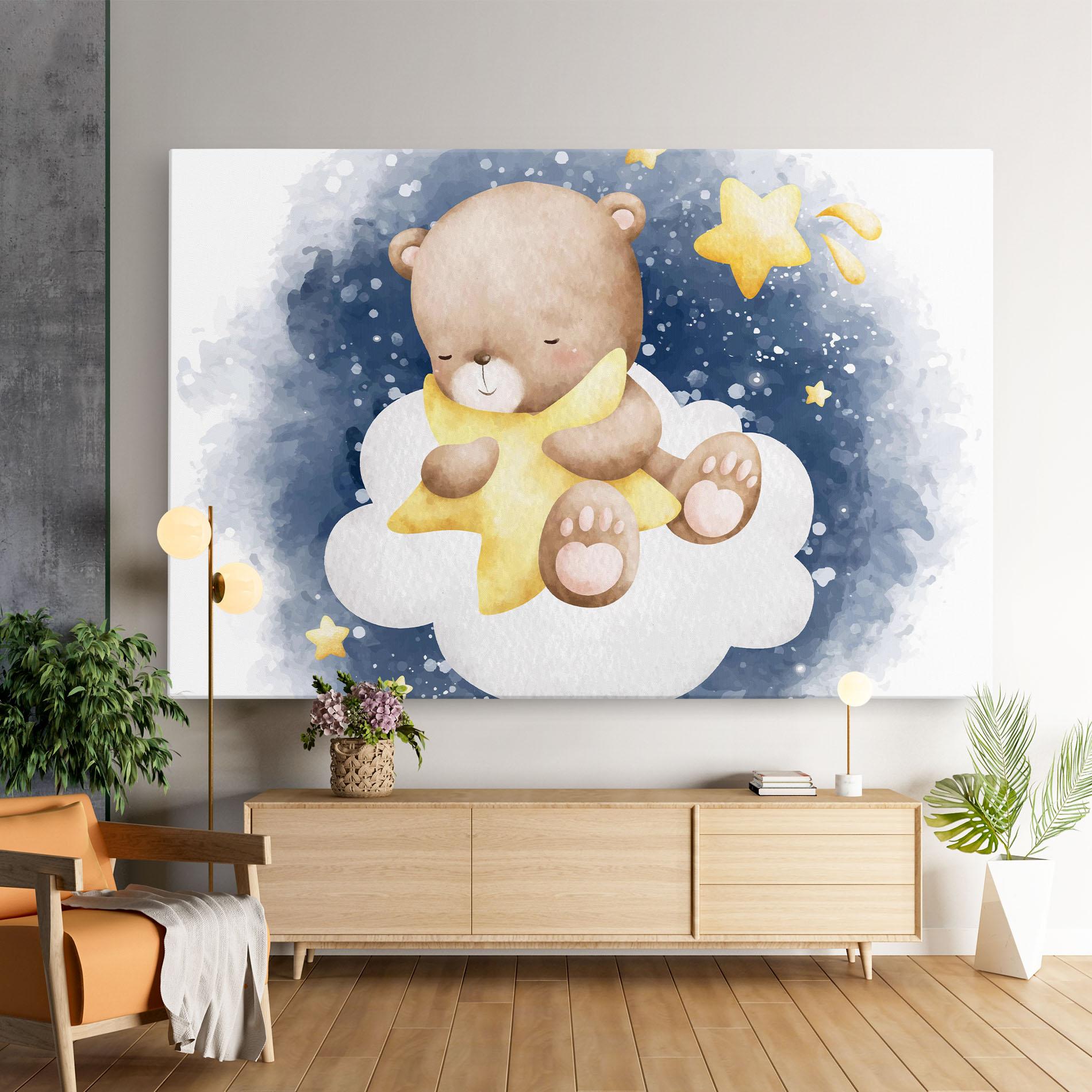 Картина на платно Bear Cloud Star mockup 9