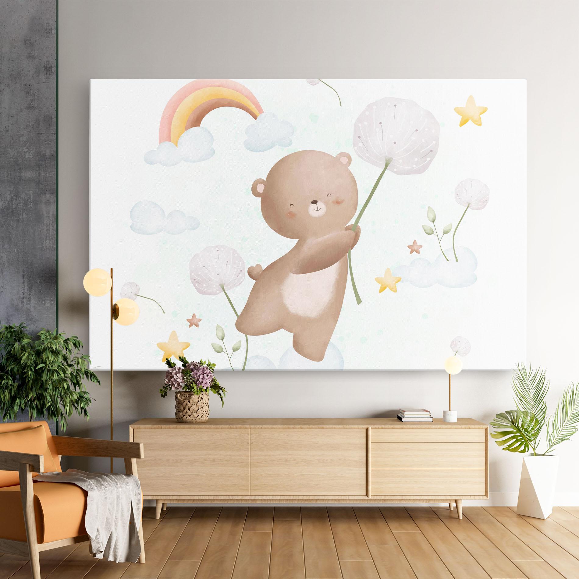 Картина на платно Bear Rainbow Art mockup 9