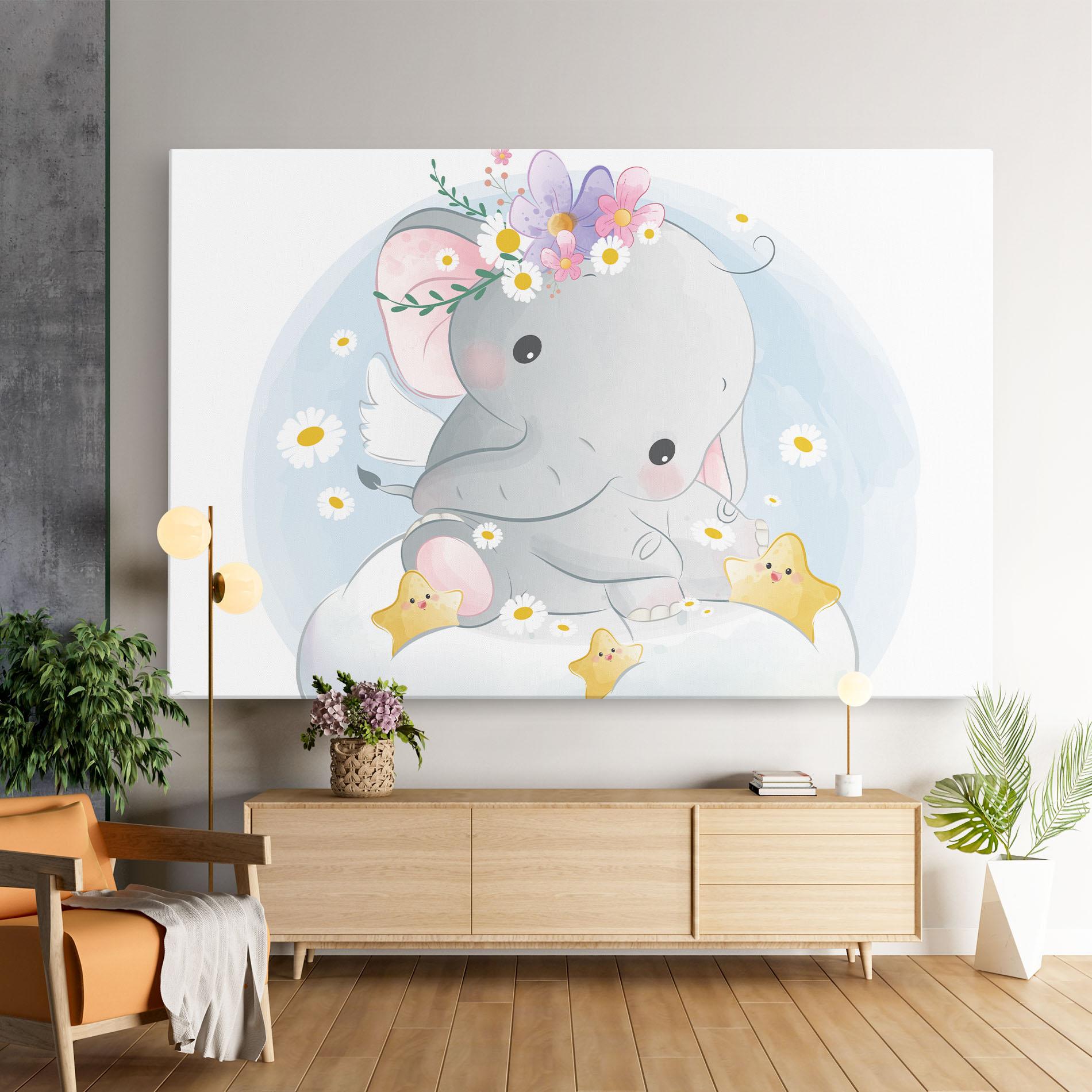 Картина на платно Elephant Stars mockup 9